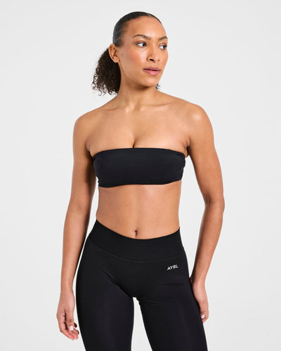 Essential Bandeau Sports Bra - Black