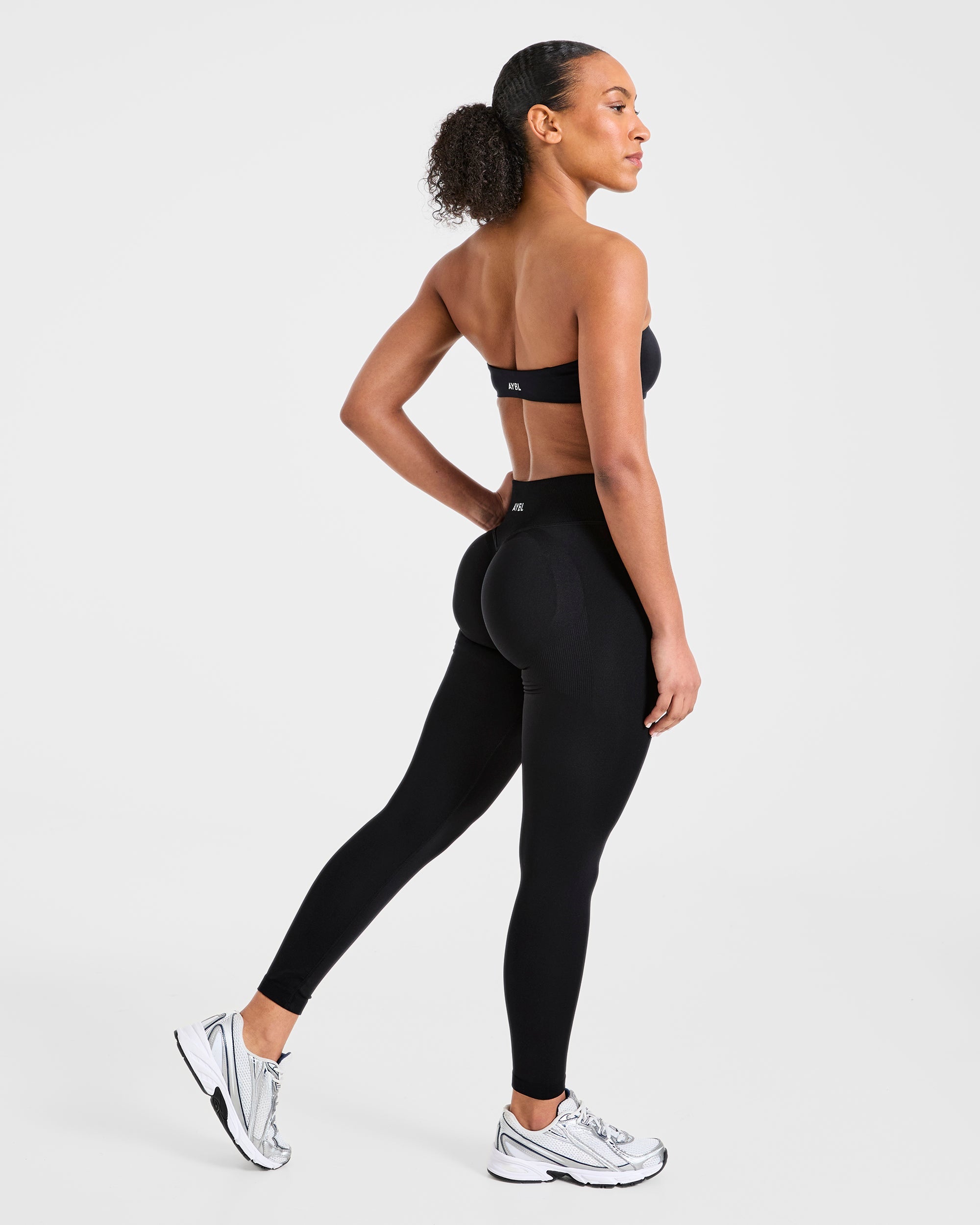 Essential Bandeau Sports Bra - Black