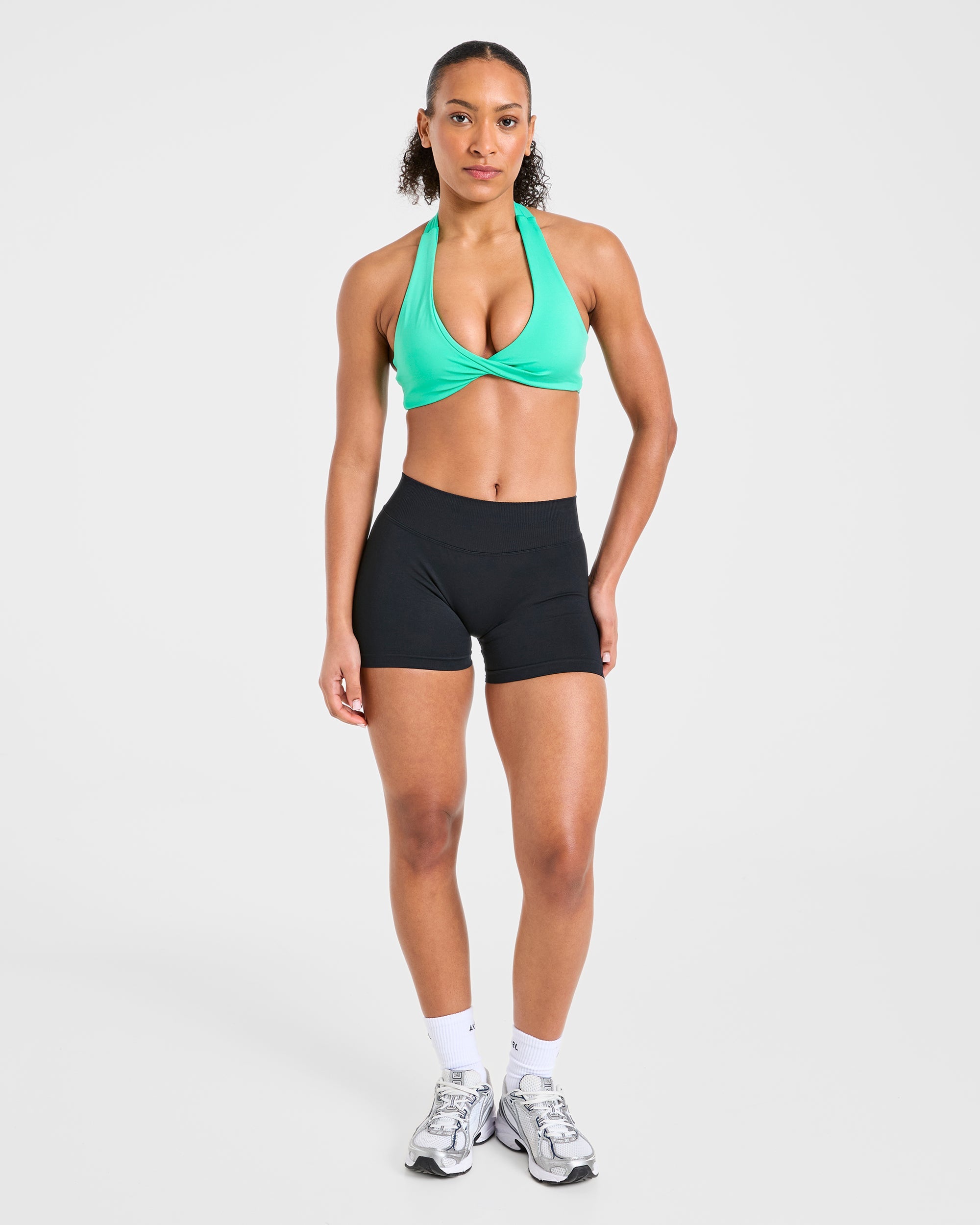 Essential Halterneck Sports Bra - Mint Green
