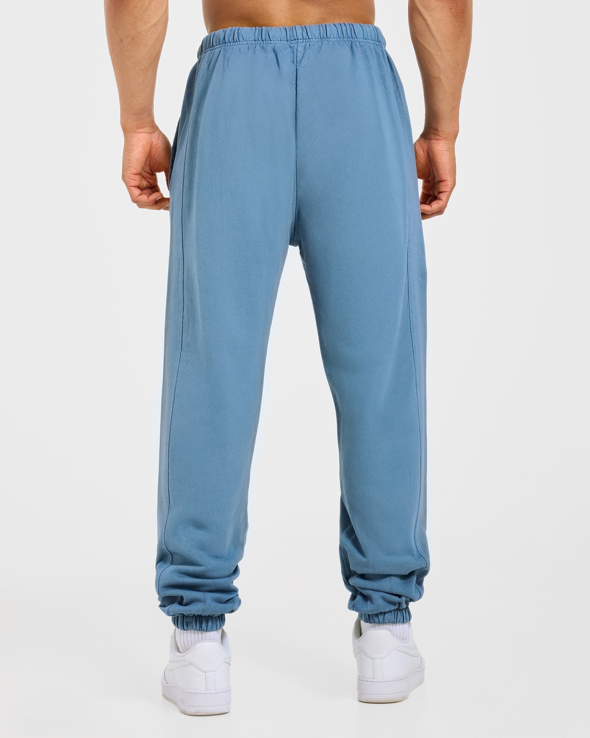 Lift Club Distressed Joggers - Washed Indigo