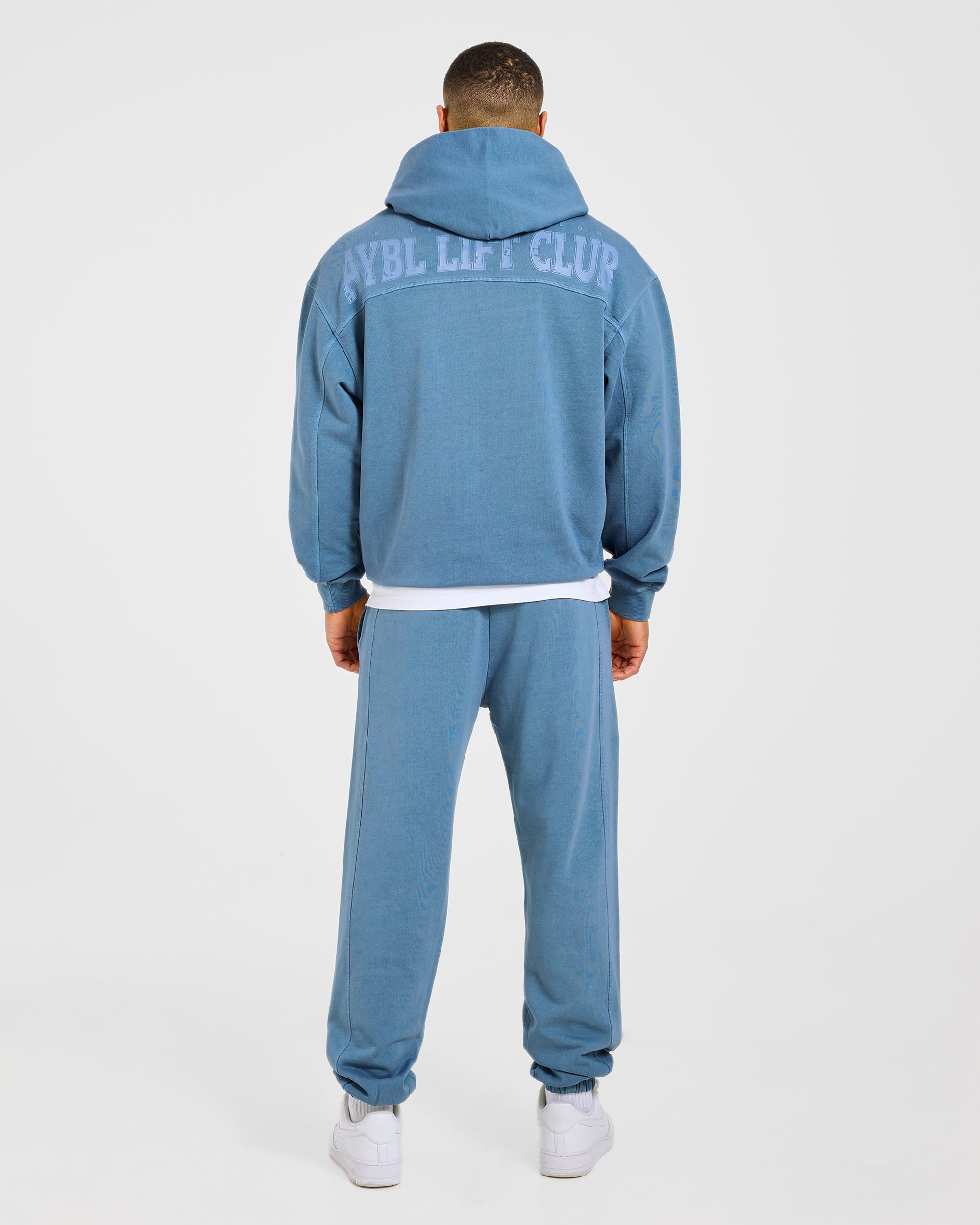 Lift Club Distressed Joggers - Washed Indigo