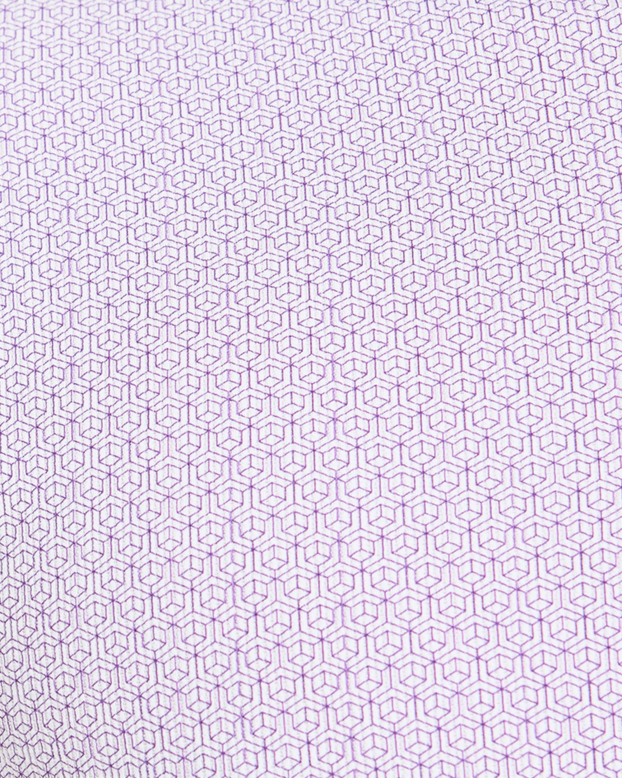Precision Geometric Polo - White/Lilac