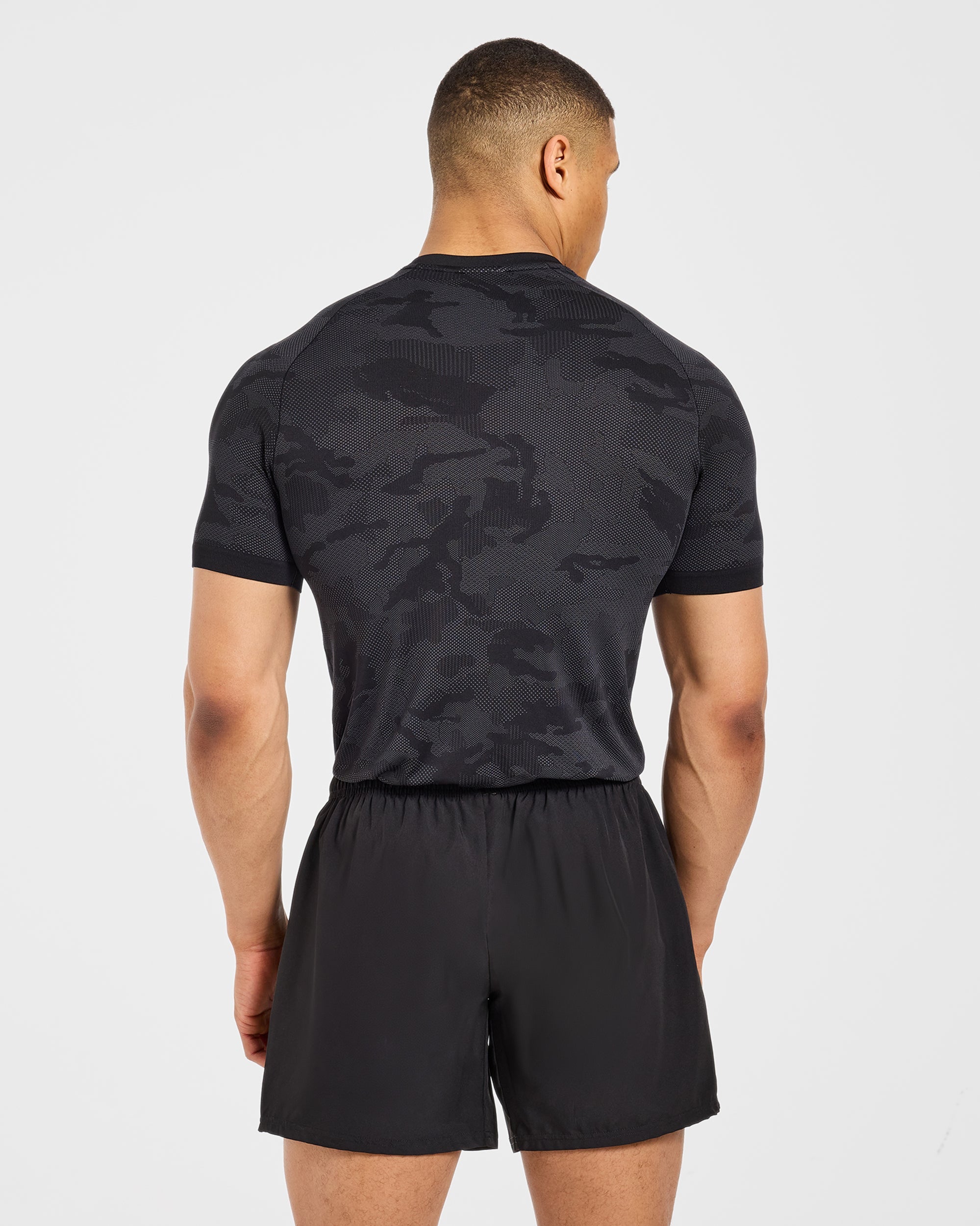 Camo Seamless T Shirt - Black