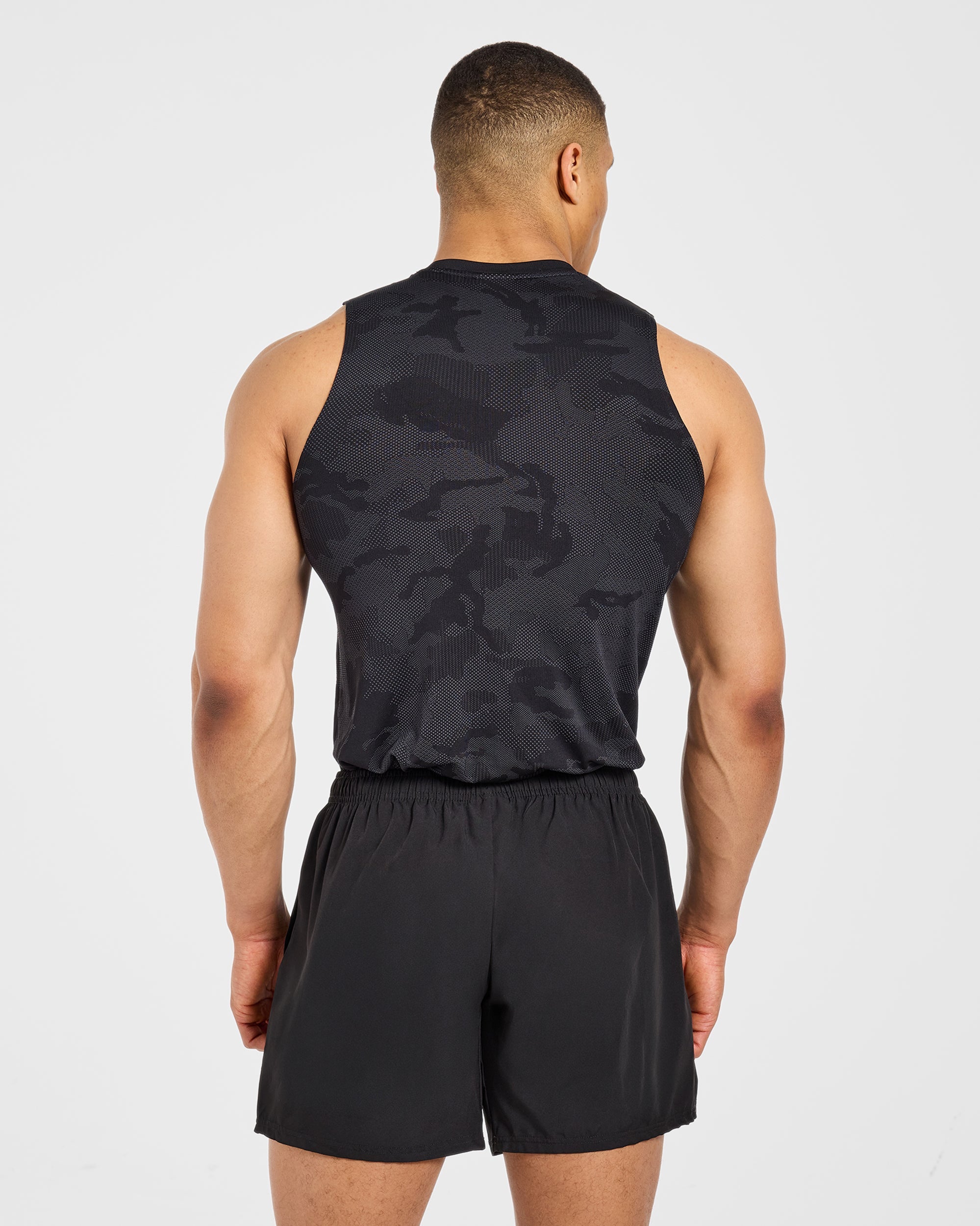 Camo Seamless Tank - Black