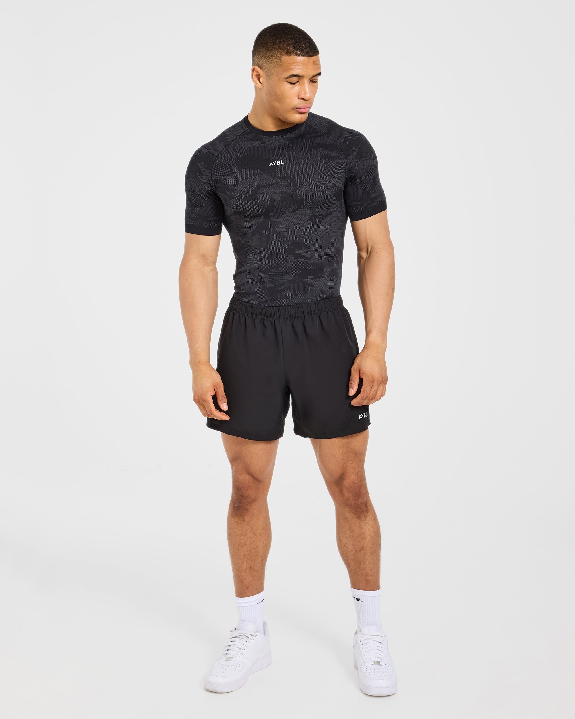 Camo Seamless T Shirt - Black