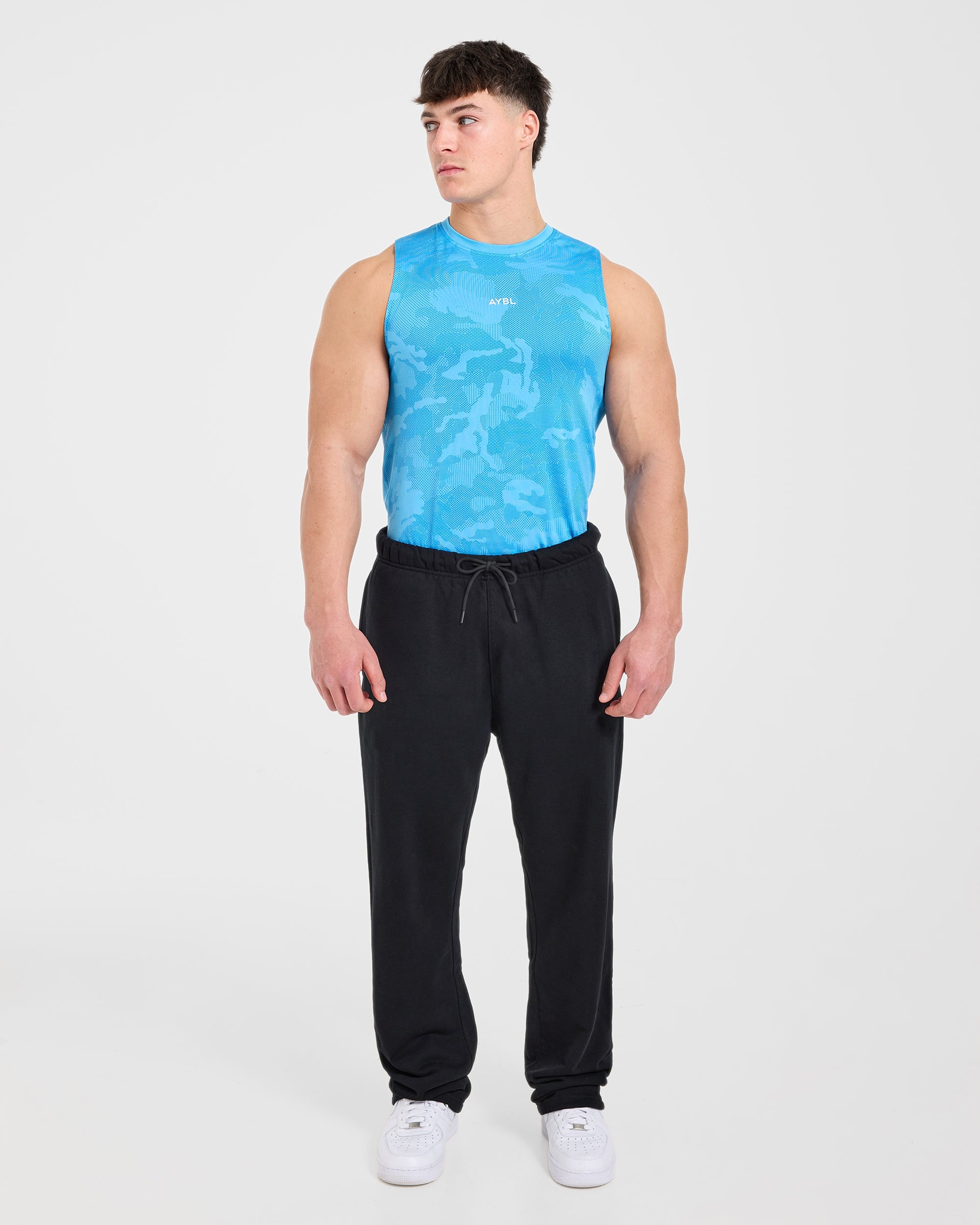 Camo Seamless Tank - Bright Aqua