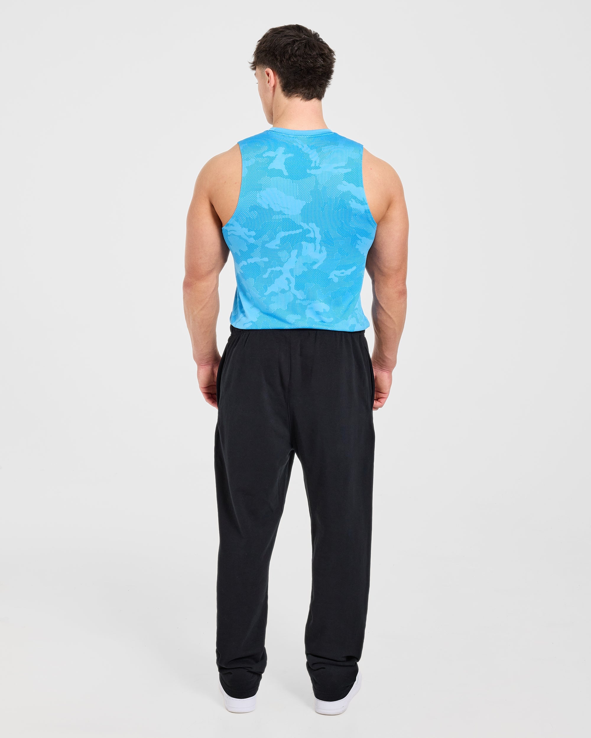 Camo Seamless Tank - Bright Aqua