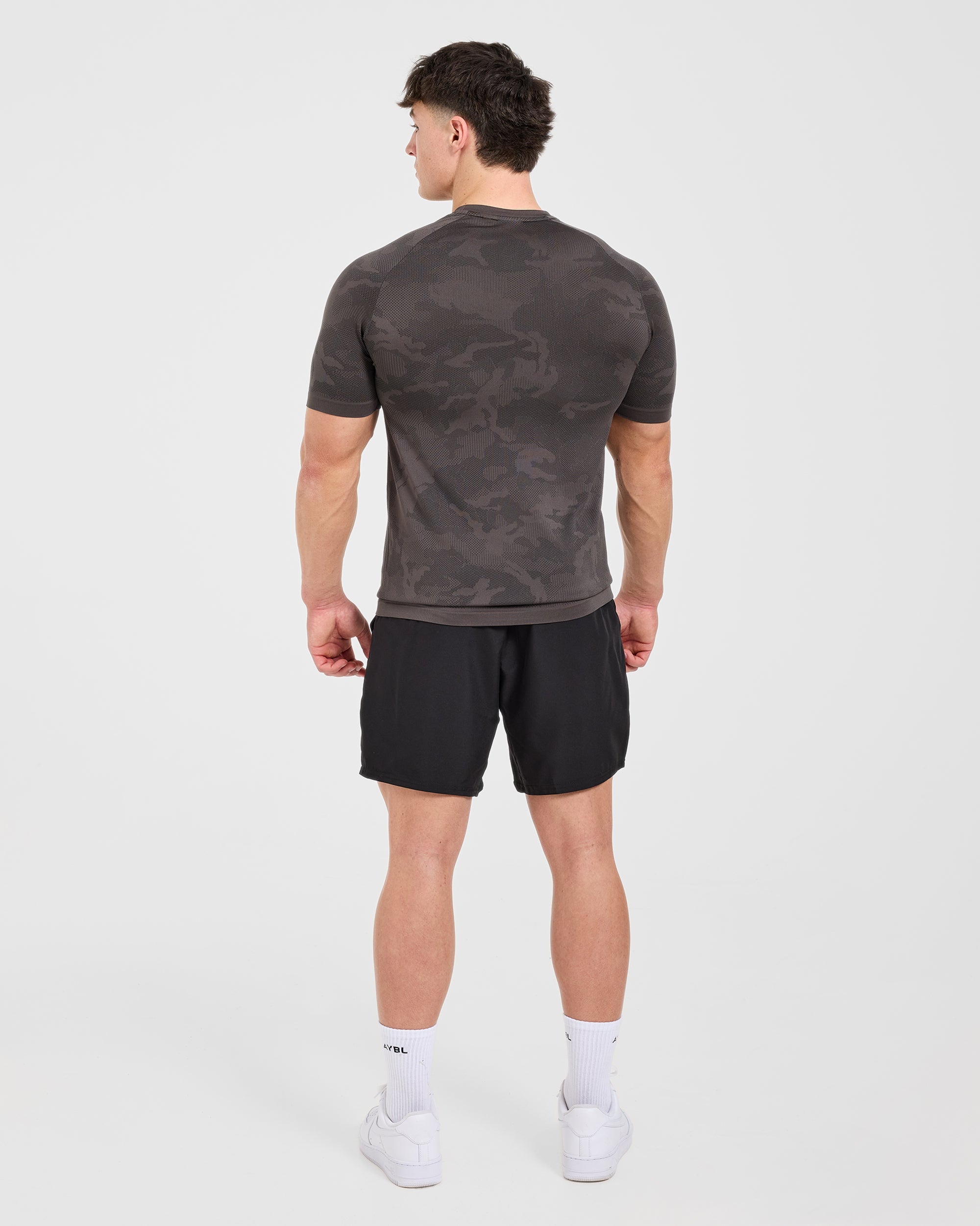 Camo Seamless T Shirt - Charcoal