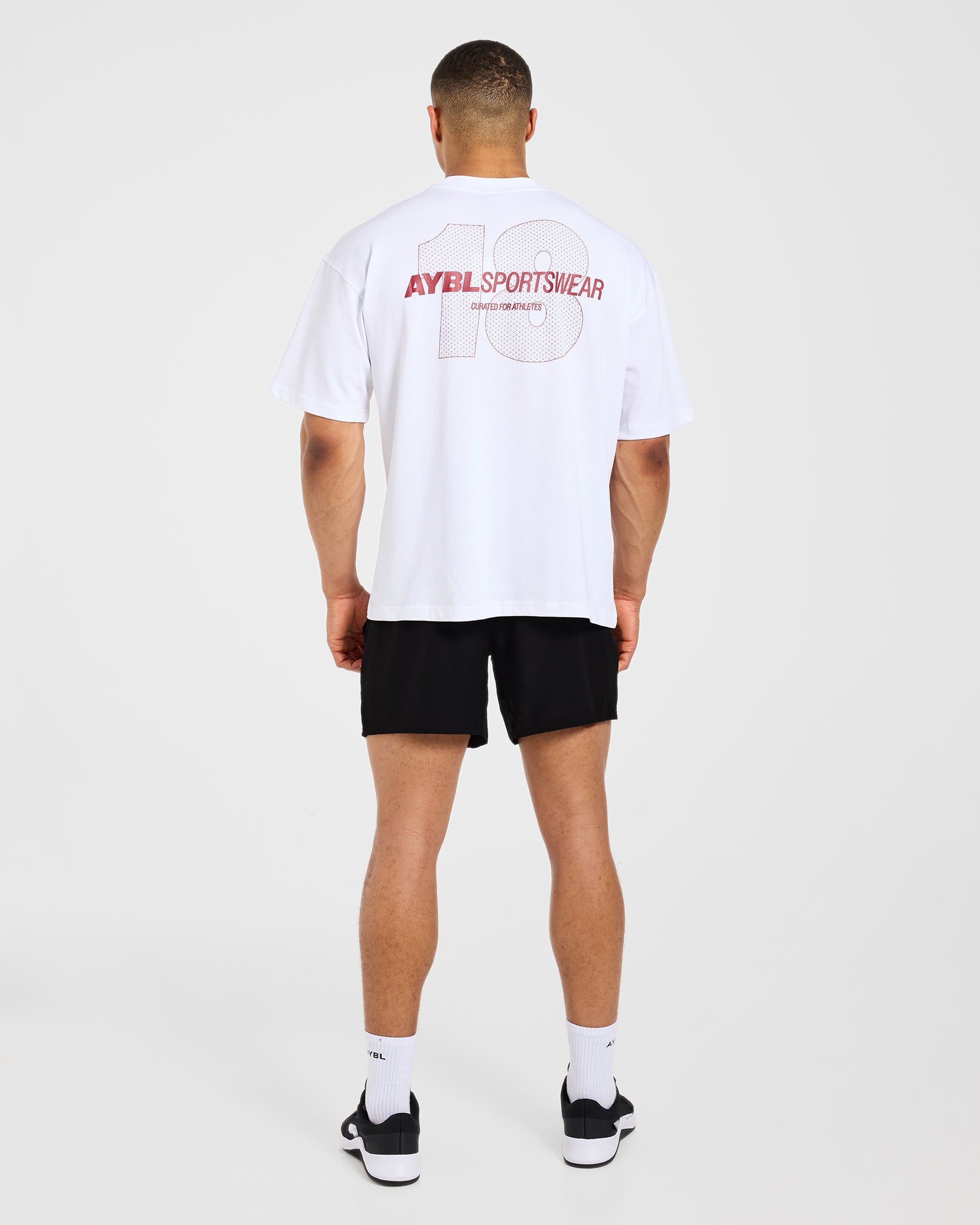 AYBL Sportswear 18 Oversized T Shirt - White/Red