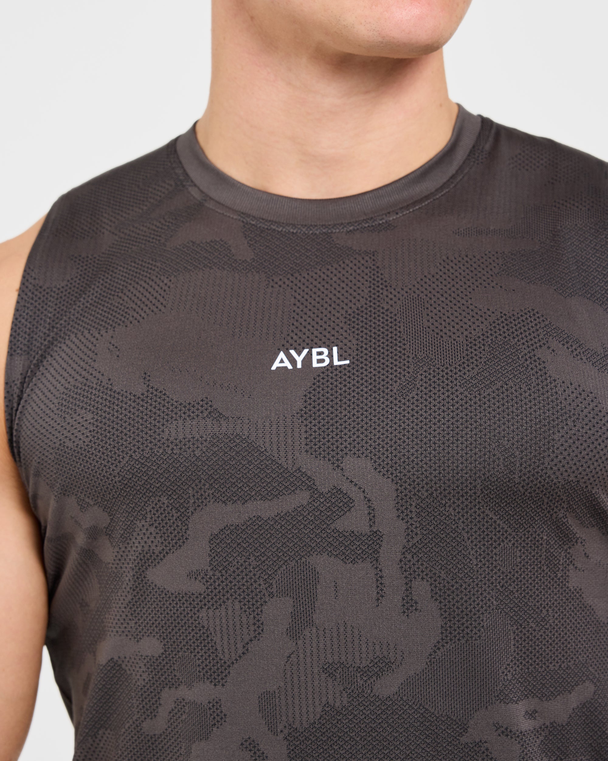 Camo Seamless Tank - Charcoal