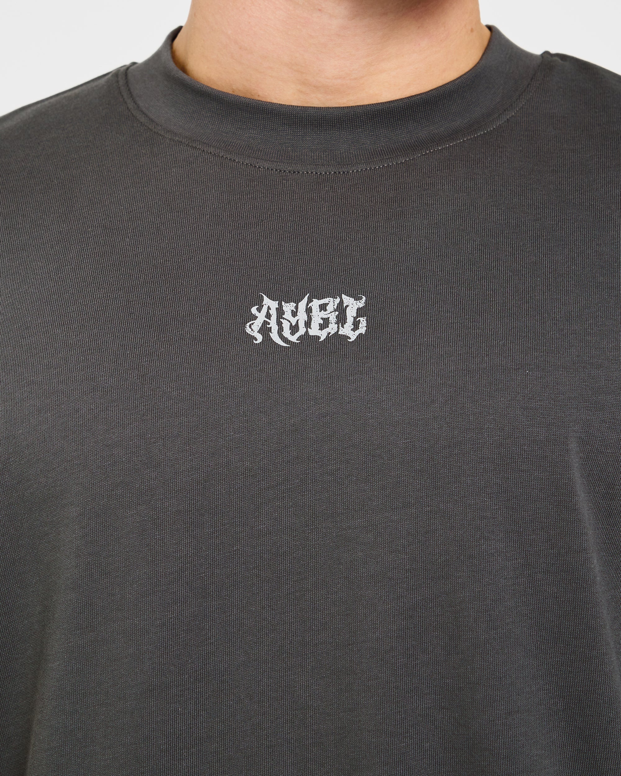 Lift Forge Oversized T Shirt - Charcoal/Red