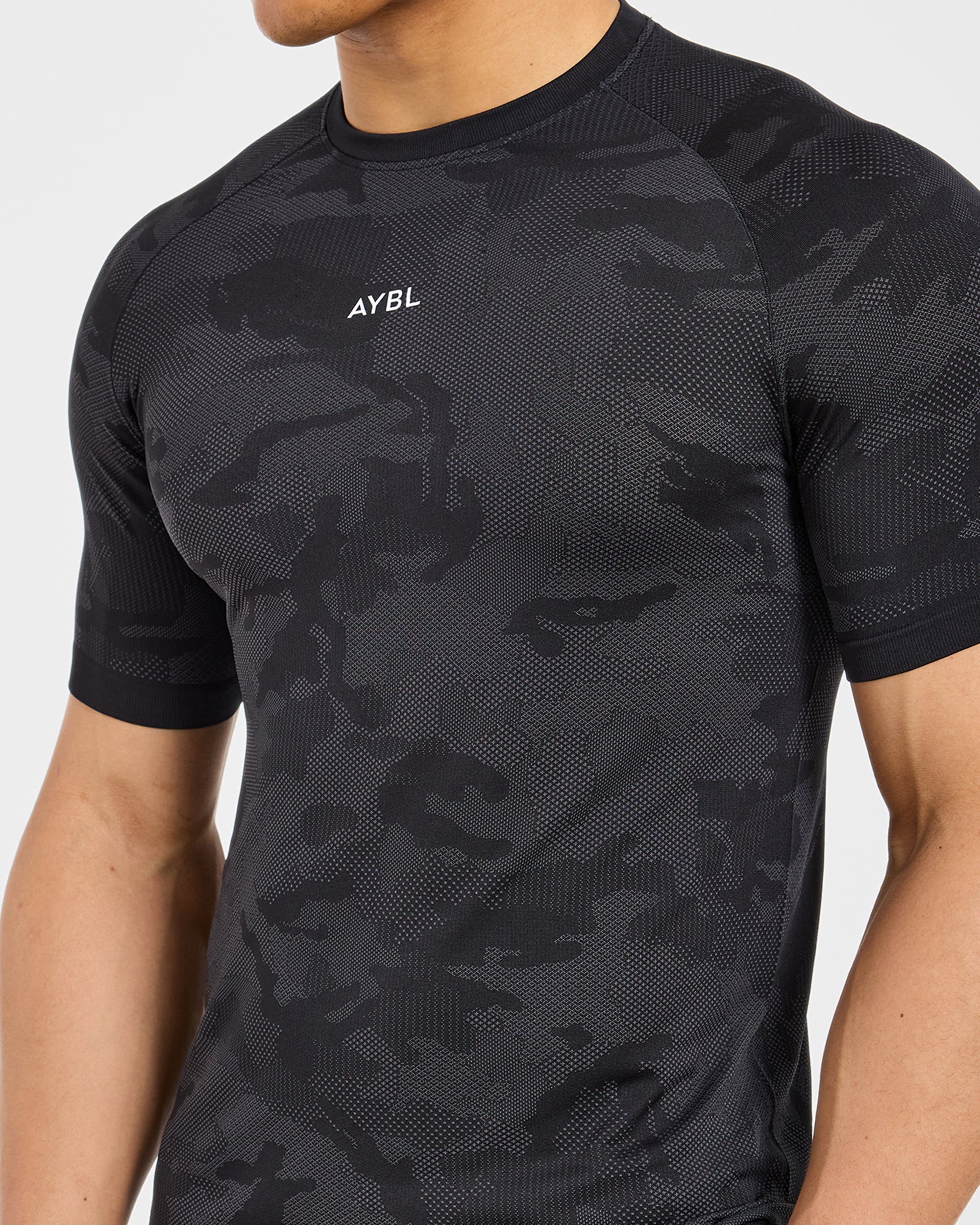 Camo Seamless T Shirt - Black