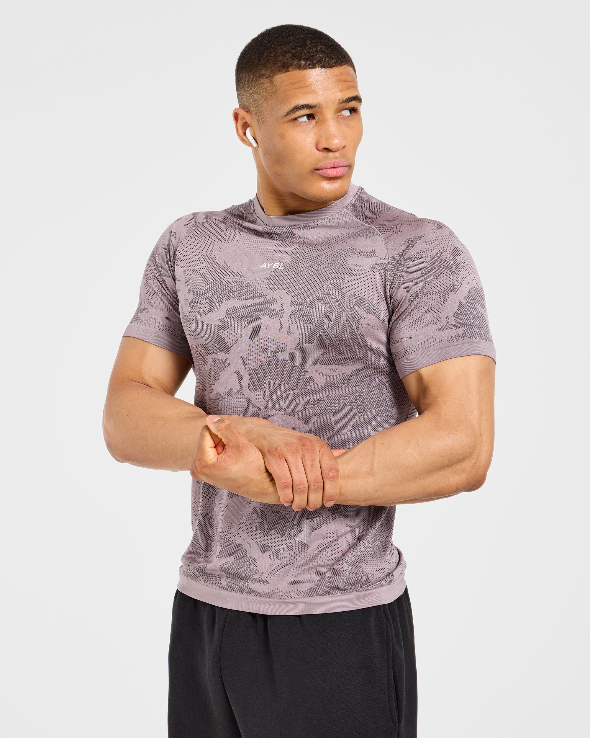 Camo Seamless T Shirt - Woodland Taupe