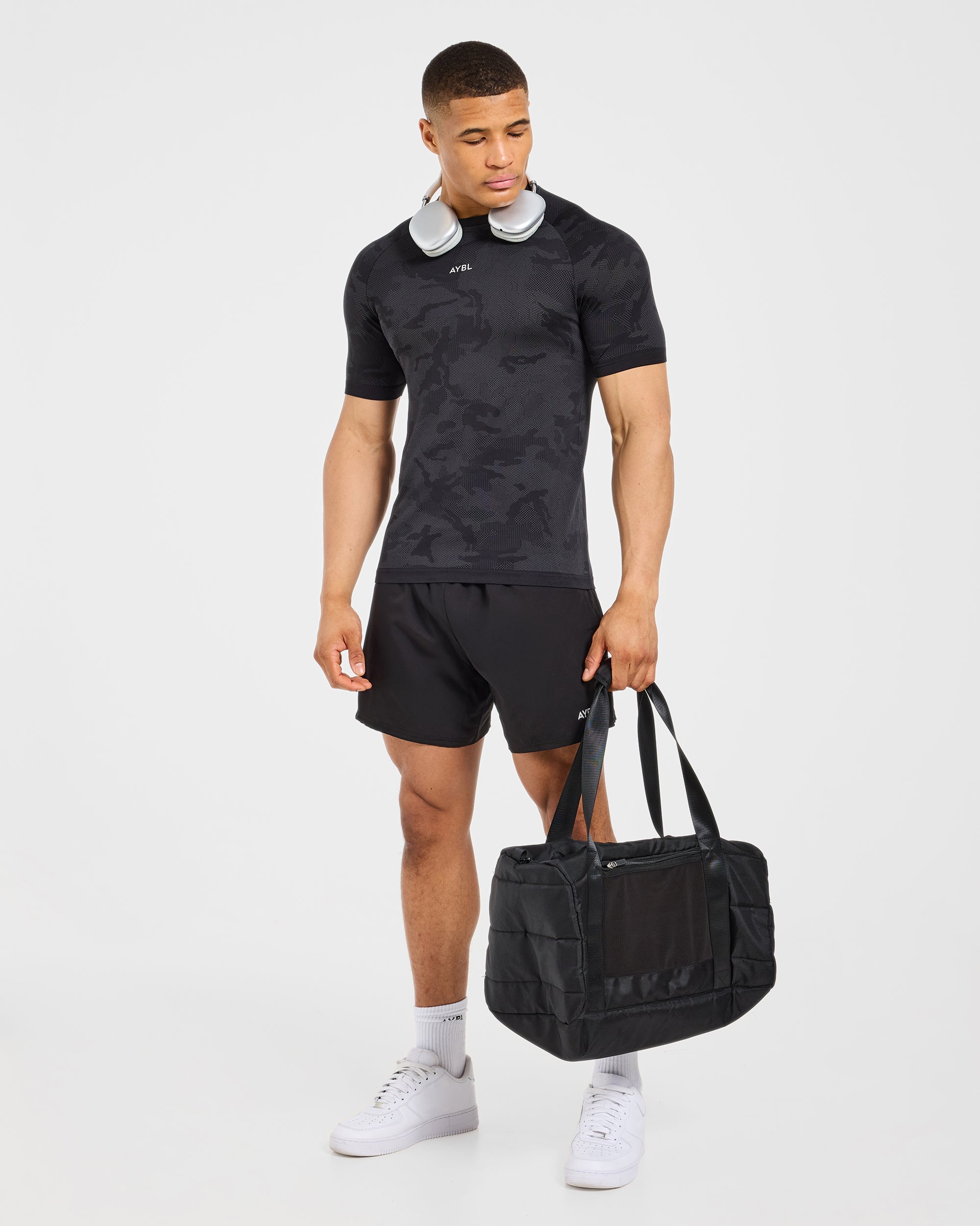 Camo Seamless T Shirt - Black