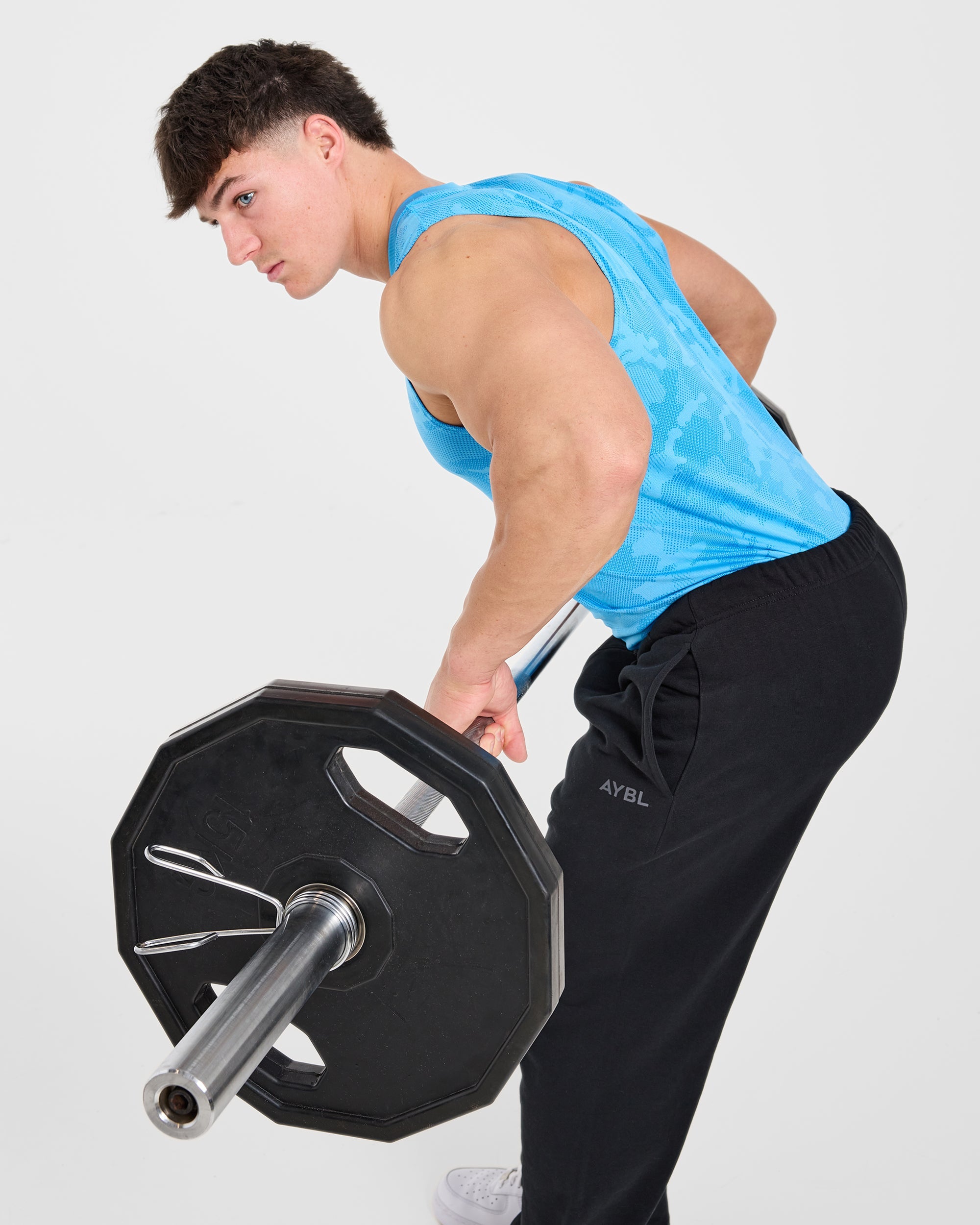 Camo Seamless Tank - Bright Aqua