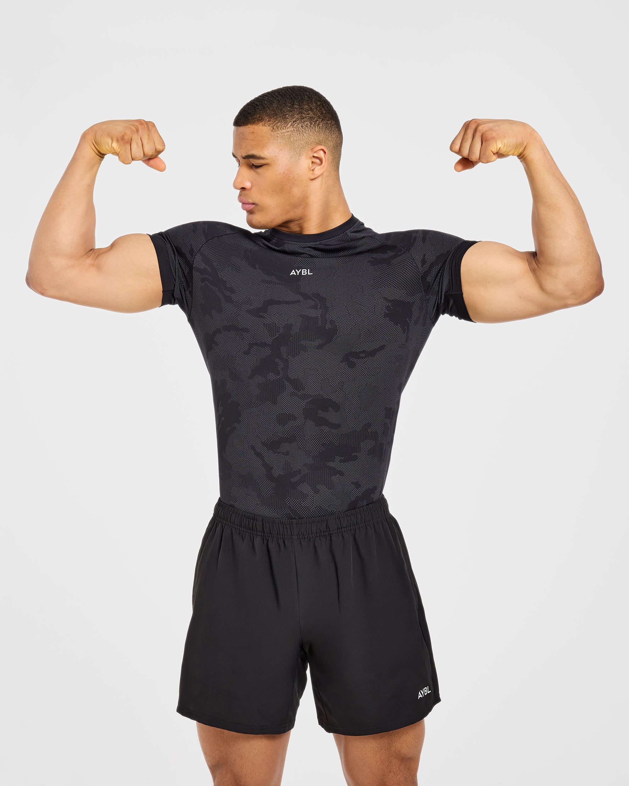 Camo Seamless T Shirt - Black