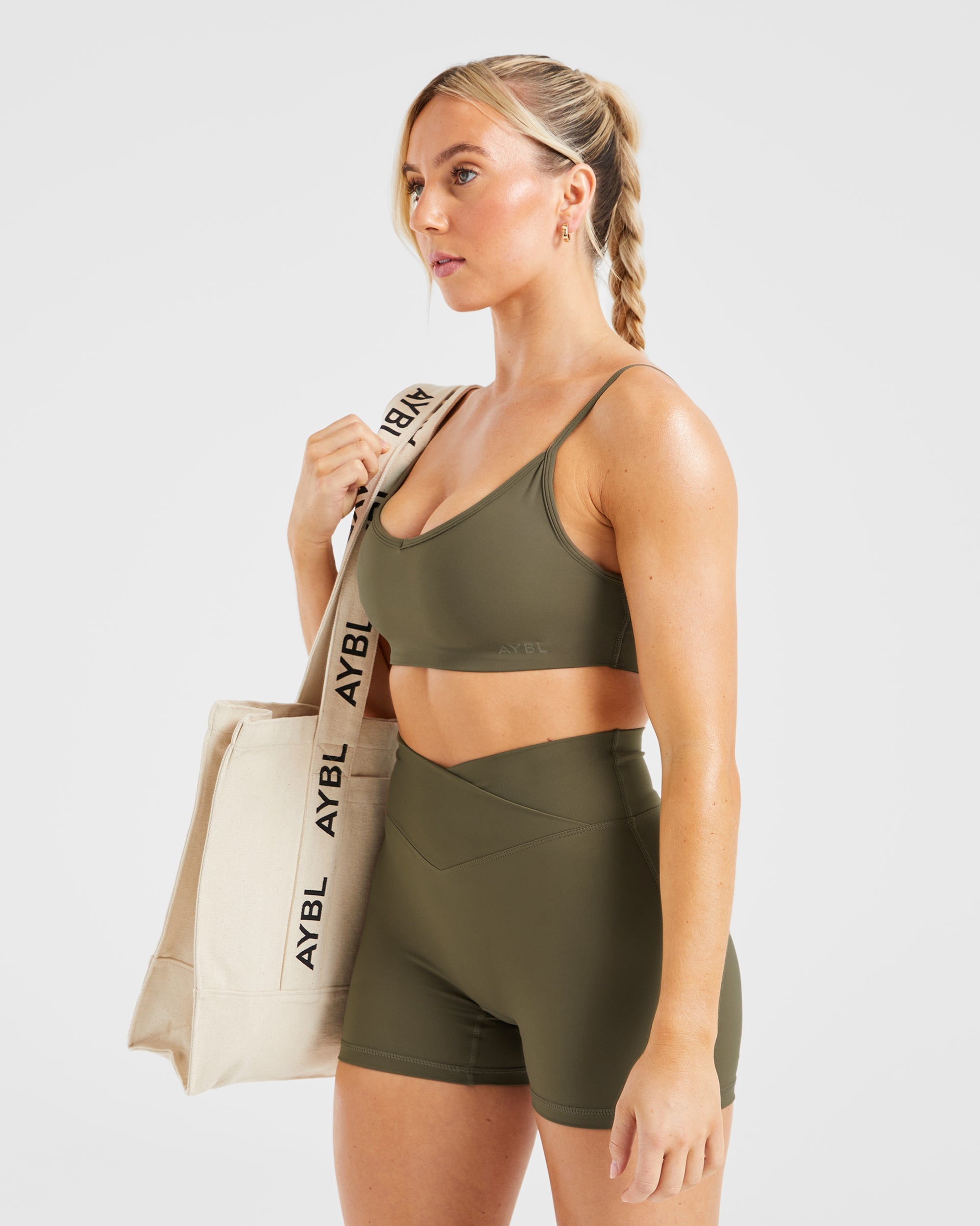 Sculpt Wrap Shorts - Deep Khaki