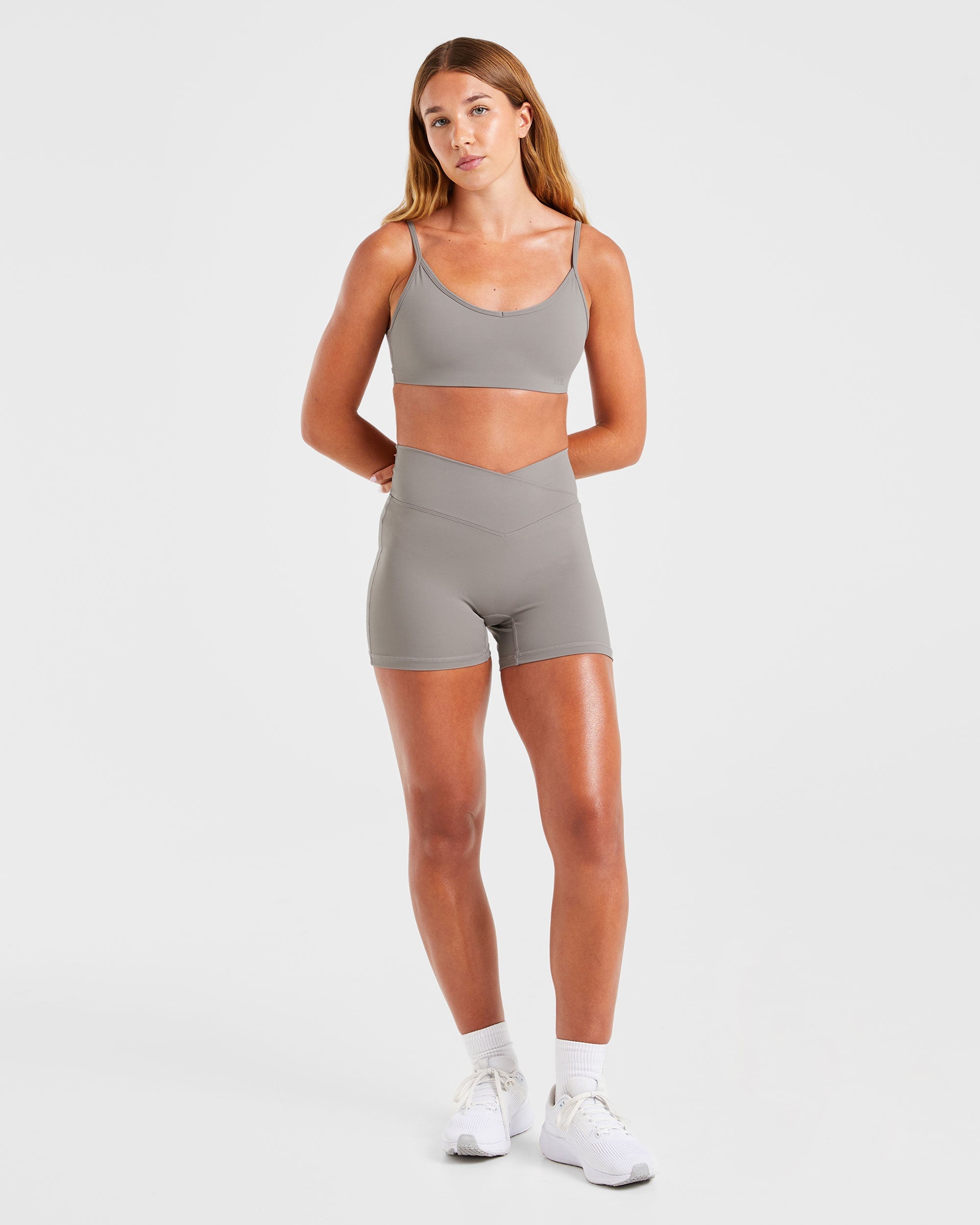 Sculpt Wrap Shorts - Smoke Grey