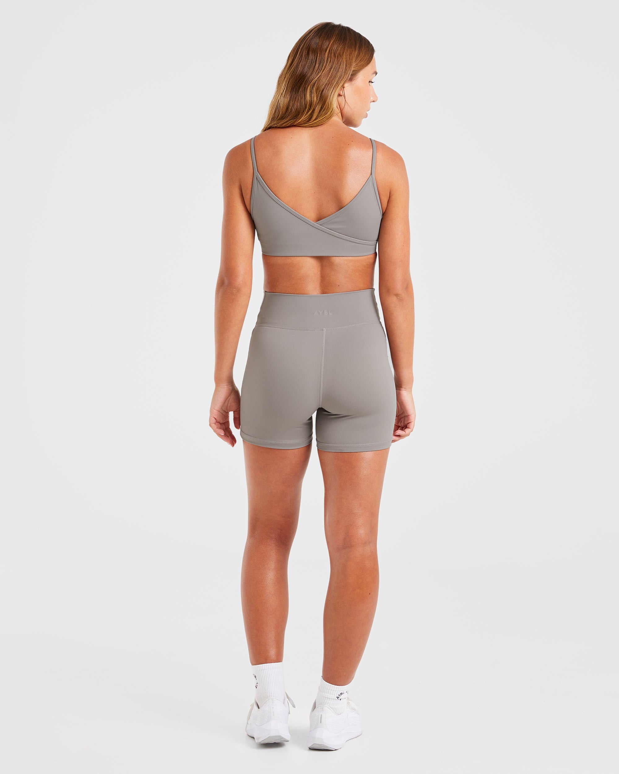 Sculpt Wrap Shorts - Smoke Grey