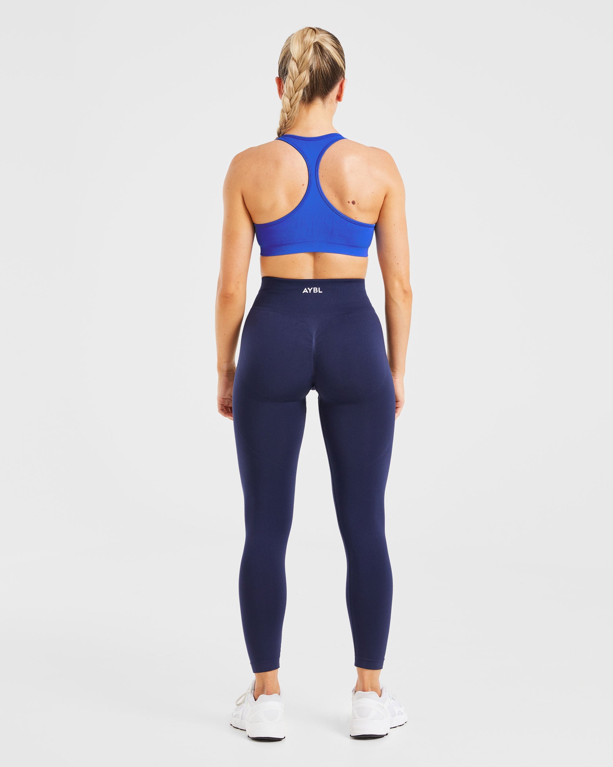 Essential Seamless Racer Back Sports Bra - Cobalt Blue