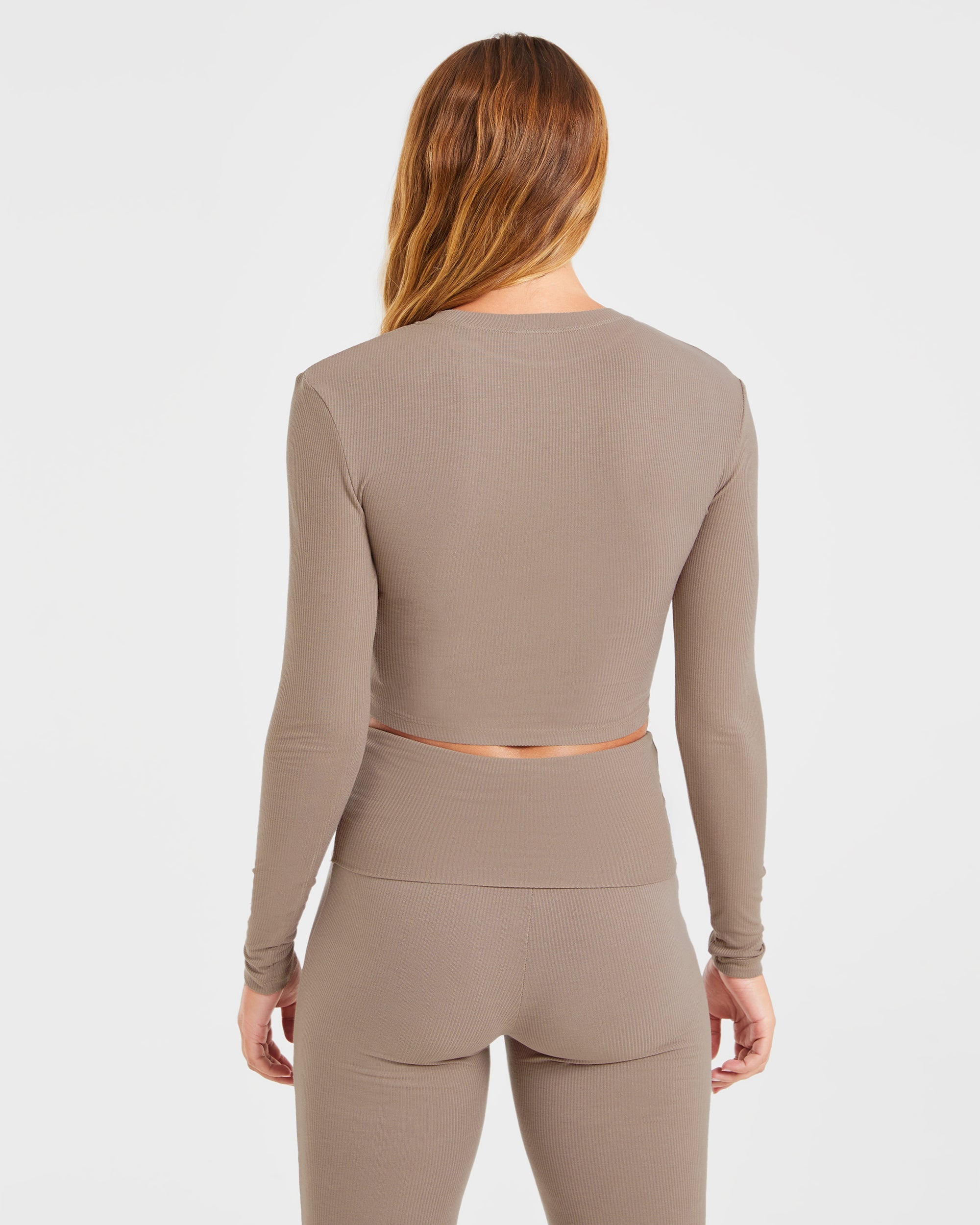 Lounge Ribbed Long Sleeve - Mocha