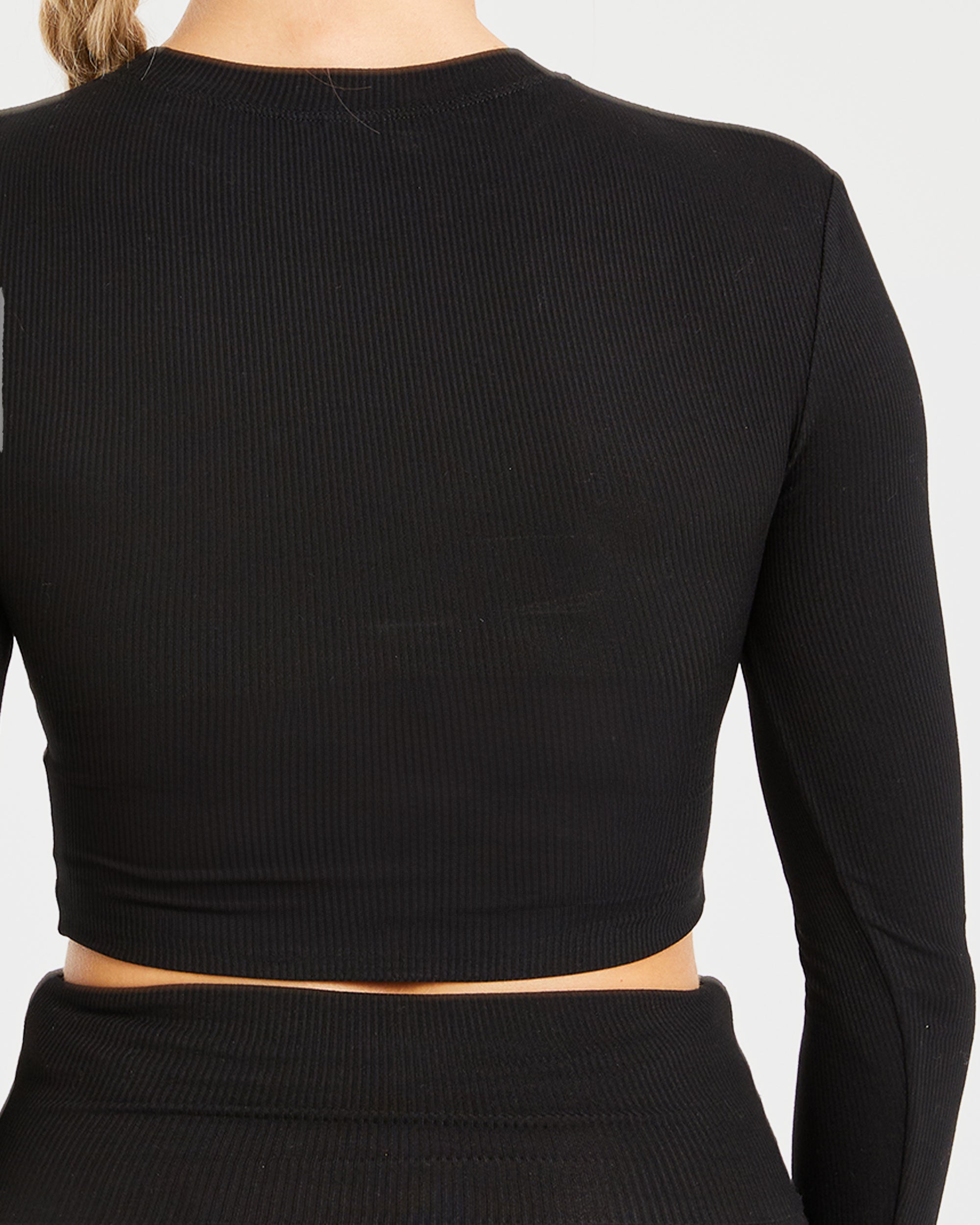 Lounge Ribbed Long Sleeve - Black