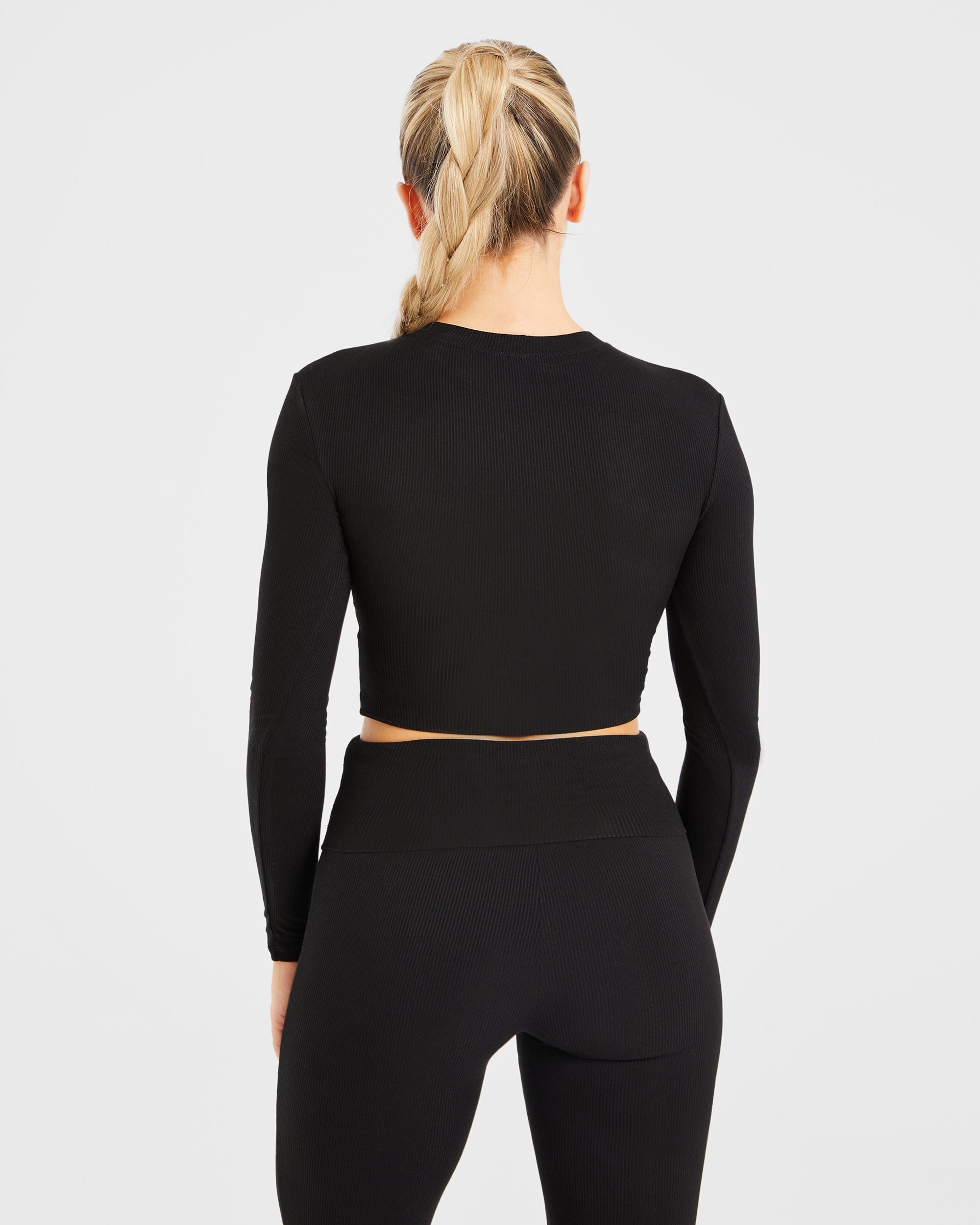 Lounge Ribbed Long Sleeve - Black