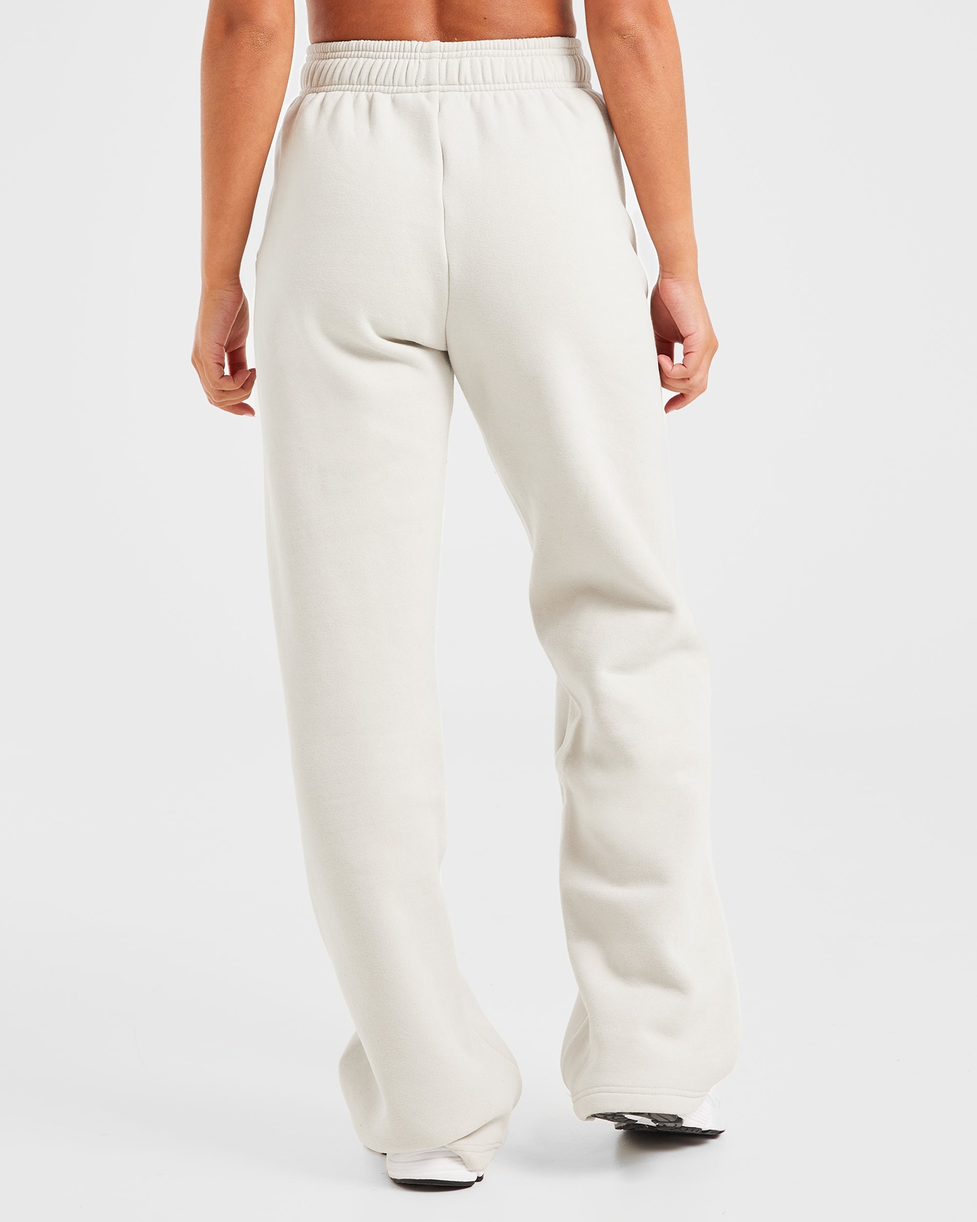 Varsity Oversized Straight Leg Joggers - Sand