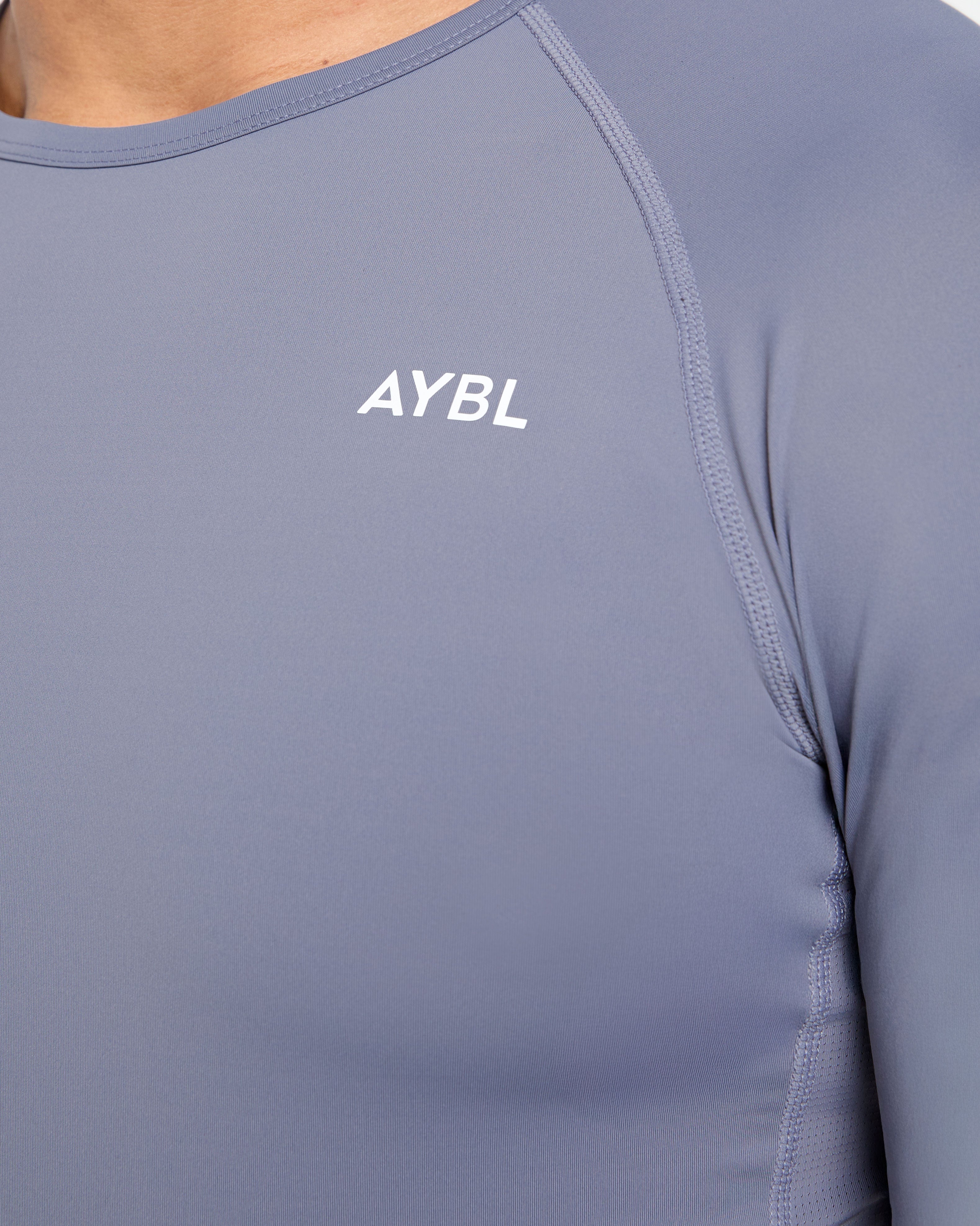 Compression Long Sleeve T Shirt - Slate Grey