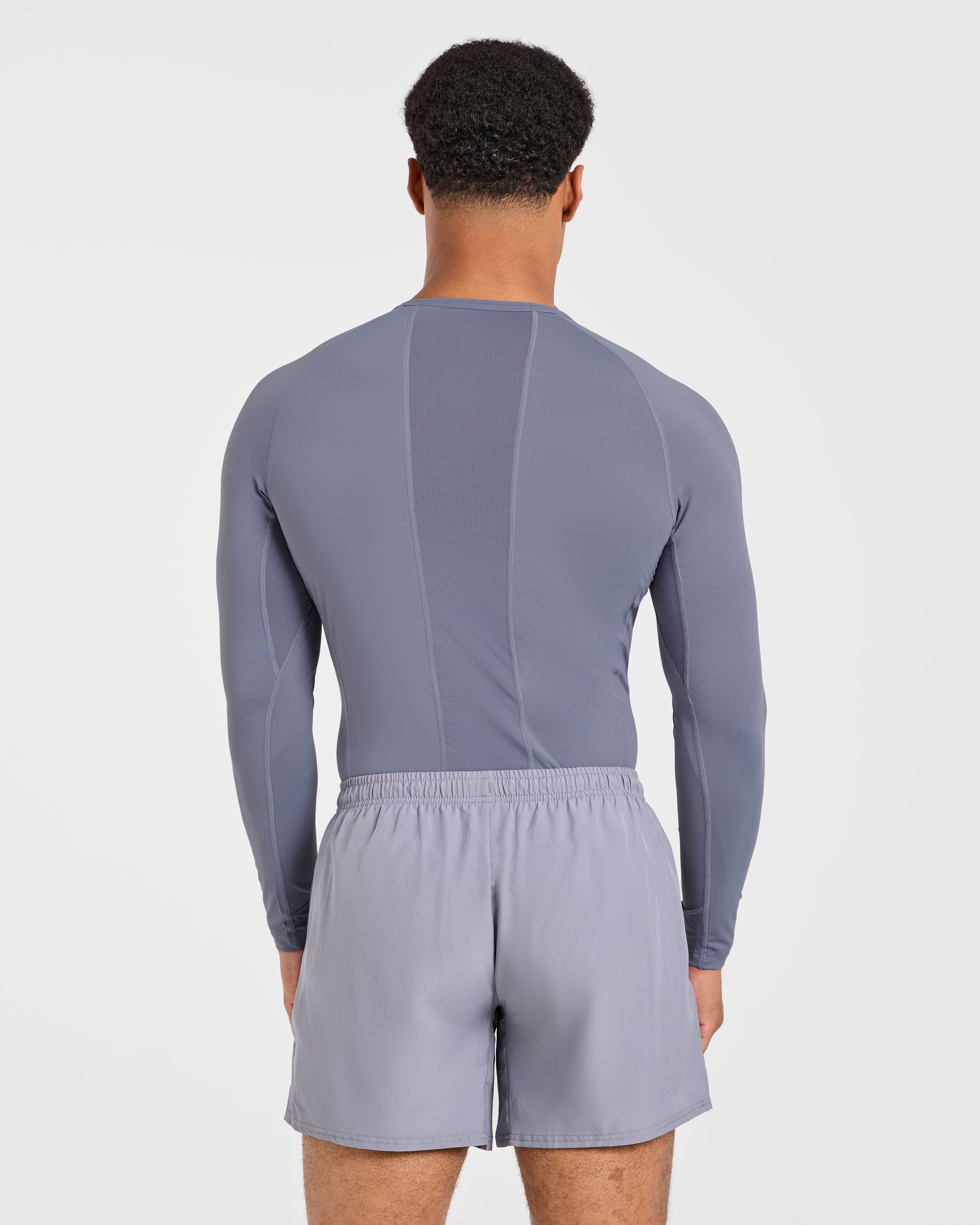 Compression Long Sleeve T Shirt - Slate Grey