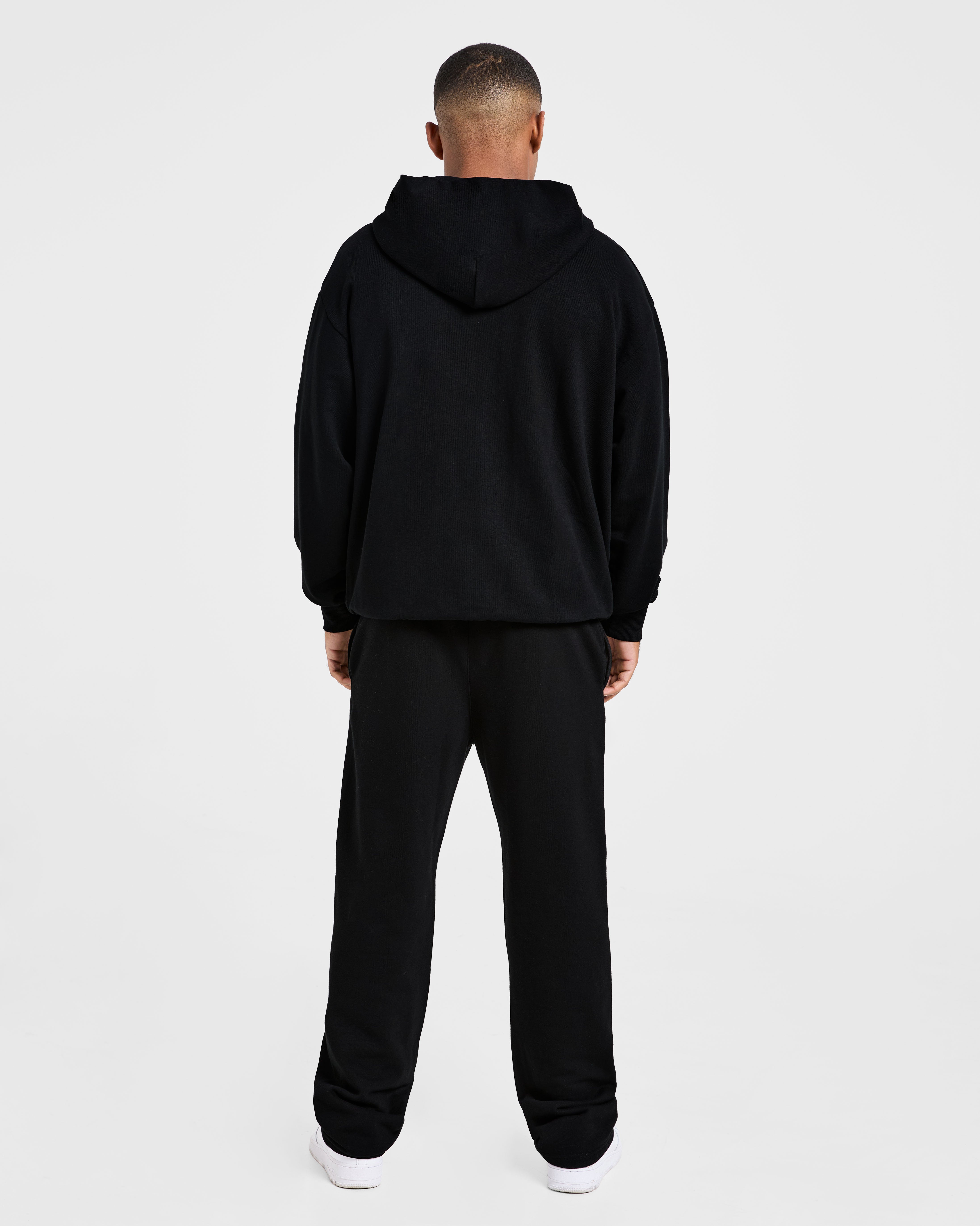 Craft Oversized Zip Up Hoodie - Black