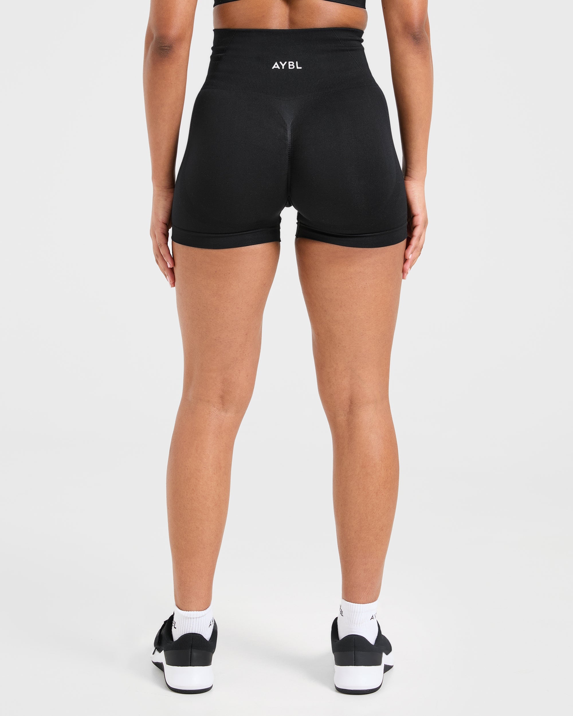 Nahtlose Empower-Shorts – Schwarz