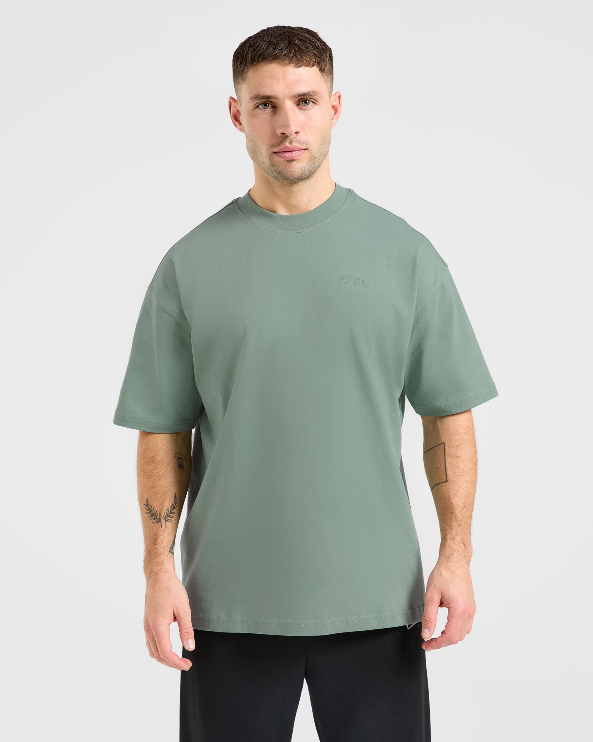 Essential Oversized T Shirt - Slate Green