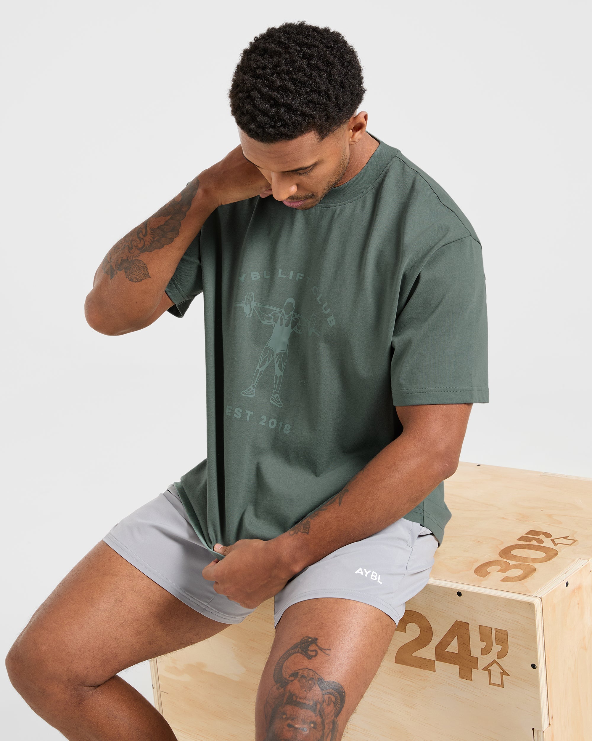 Lift Club Oversized T Shirt - Vintage Sage