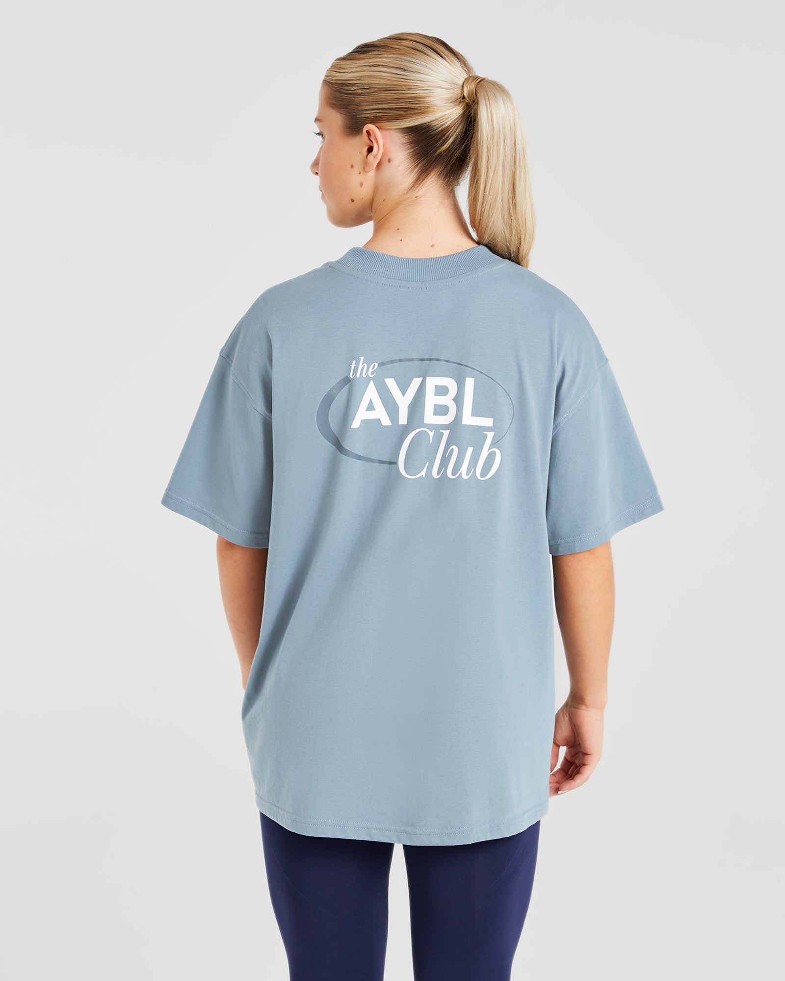 T shirt surdimensionné AYBL Club - Bleu vintage