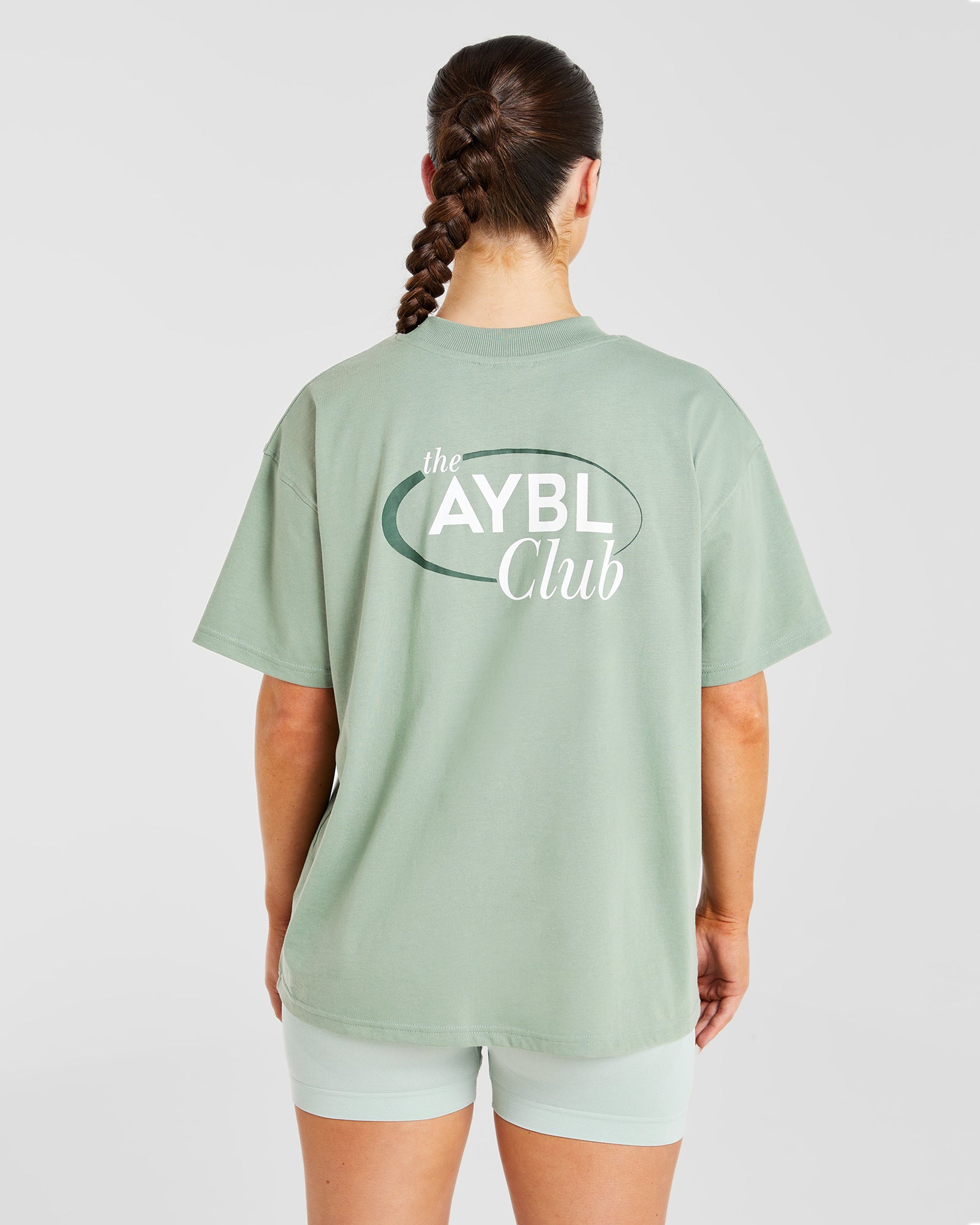 AYBL Club Übergroßes T-Shirt – Oliv