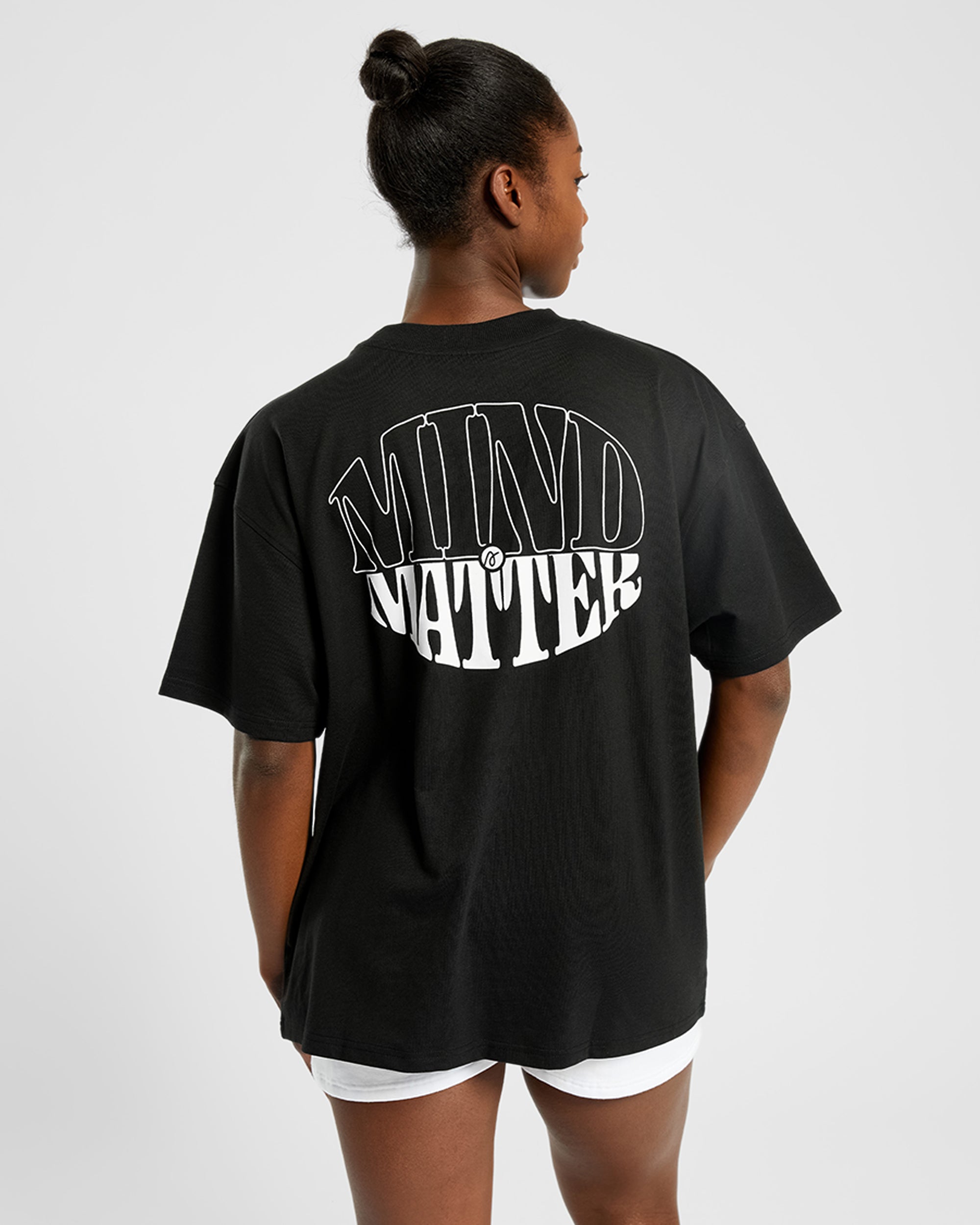 T shirt surdimensionné Mind Over Matter - Noir