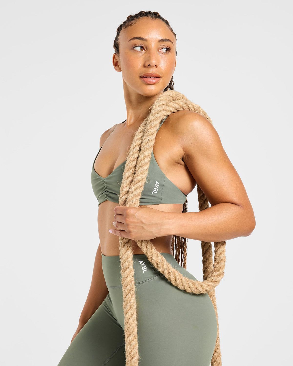Physique Sports Bra - Muted Khaki