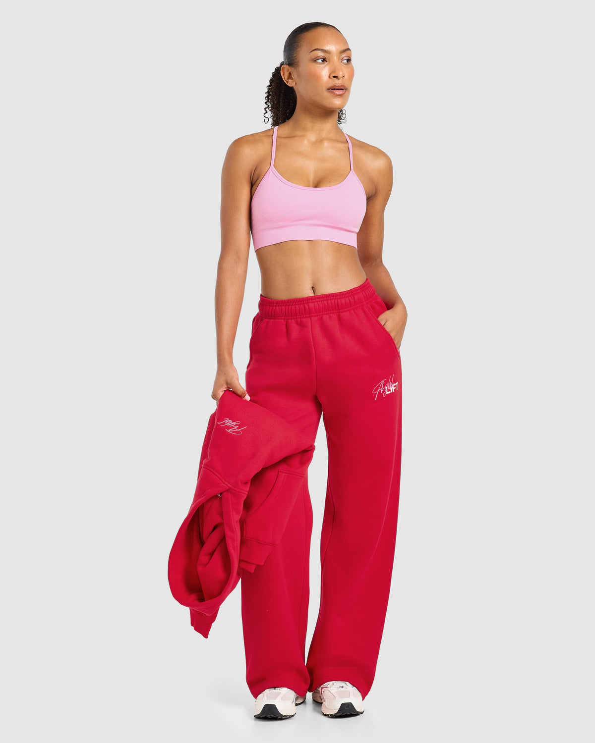 Lift Graphic 2.0 Oversized Straight Leg Joggers - Red