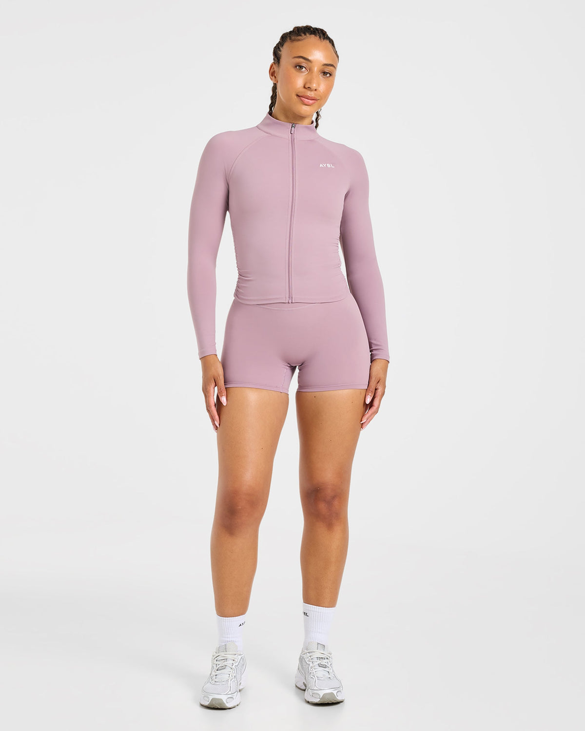 Physique Zip Up Jacket - Dusty Mauve