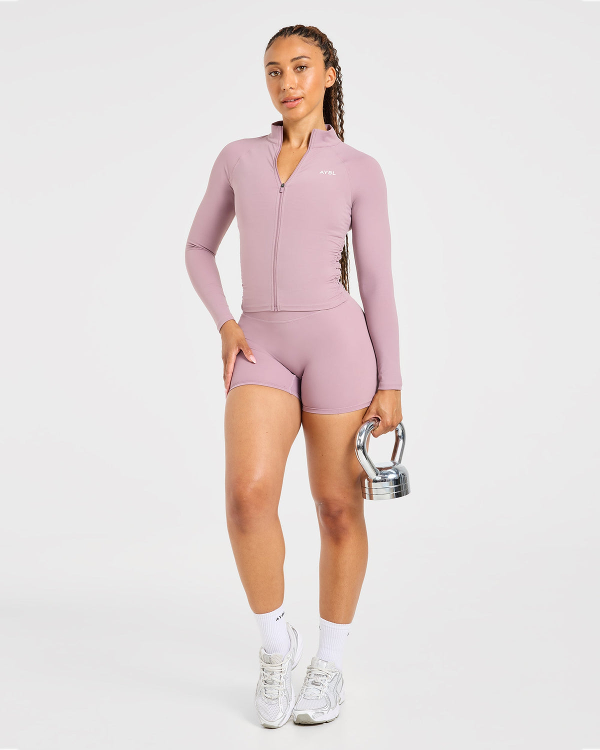 Physique Zip Up Jacket - Dusty Mauve