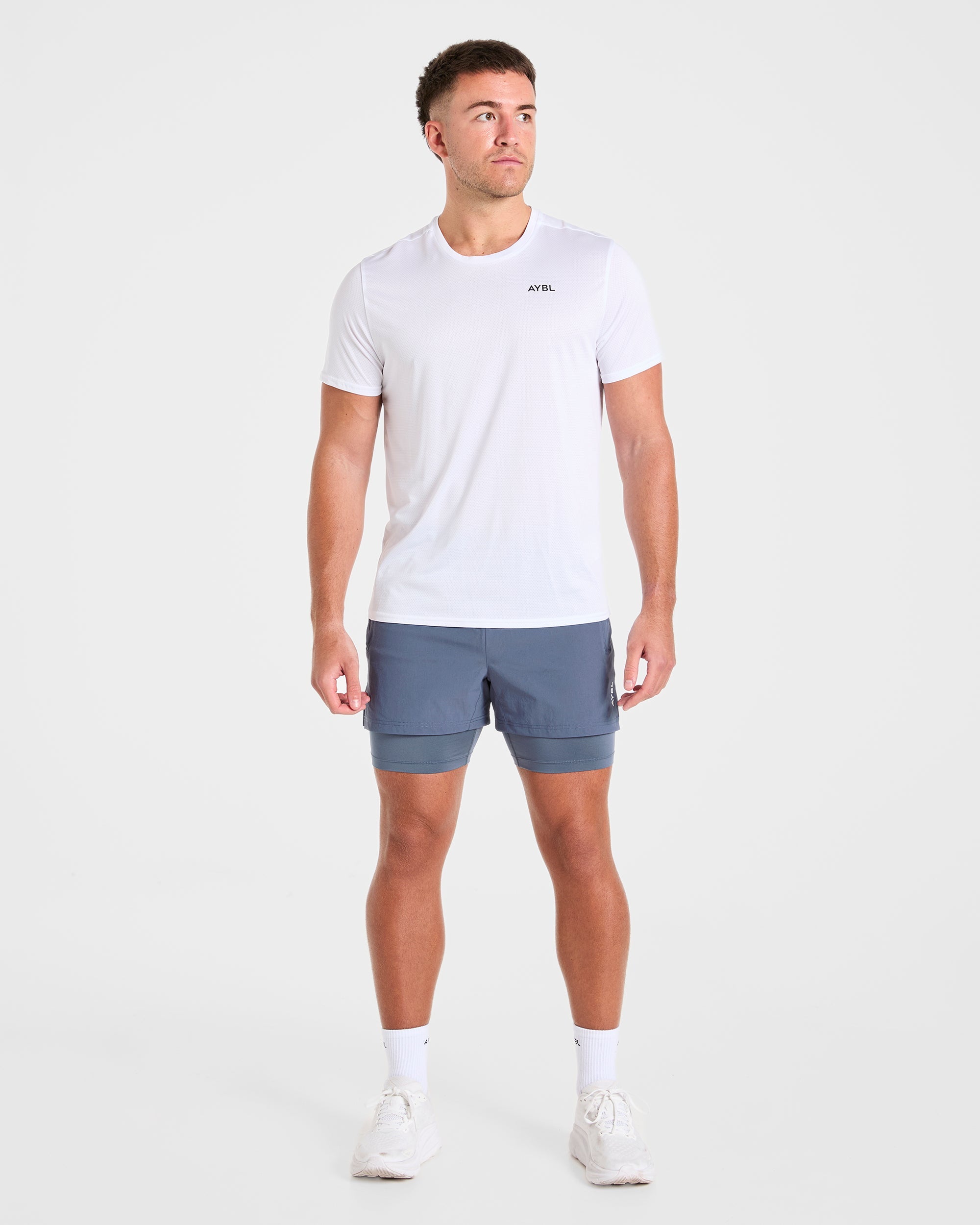 Signature 2 in 1 Shorts - Steel Blue