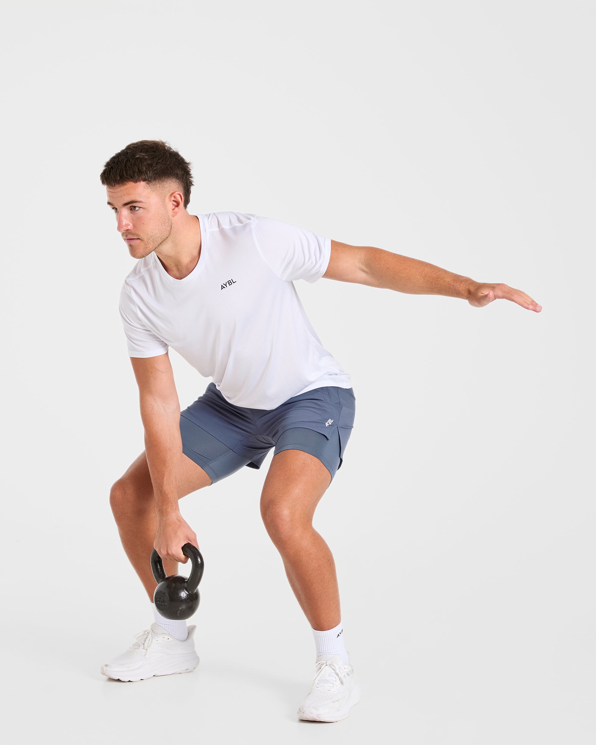 Signature 2 in 1 Shorts - Steel Blue