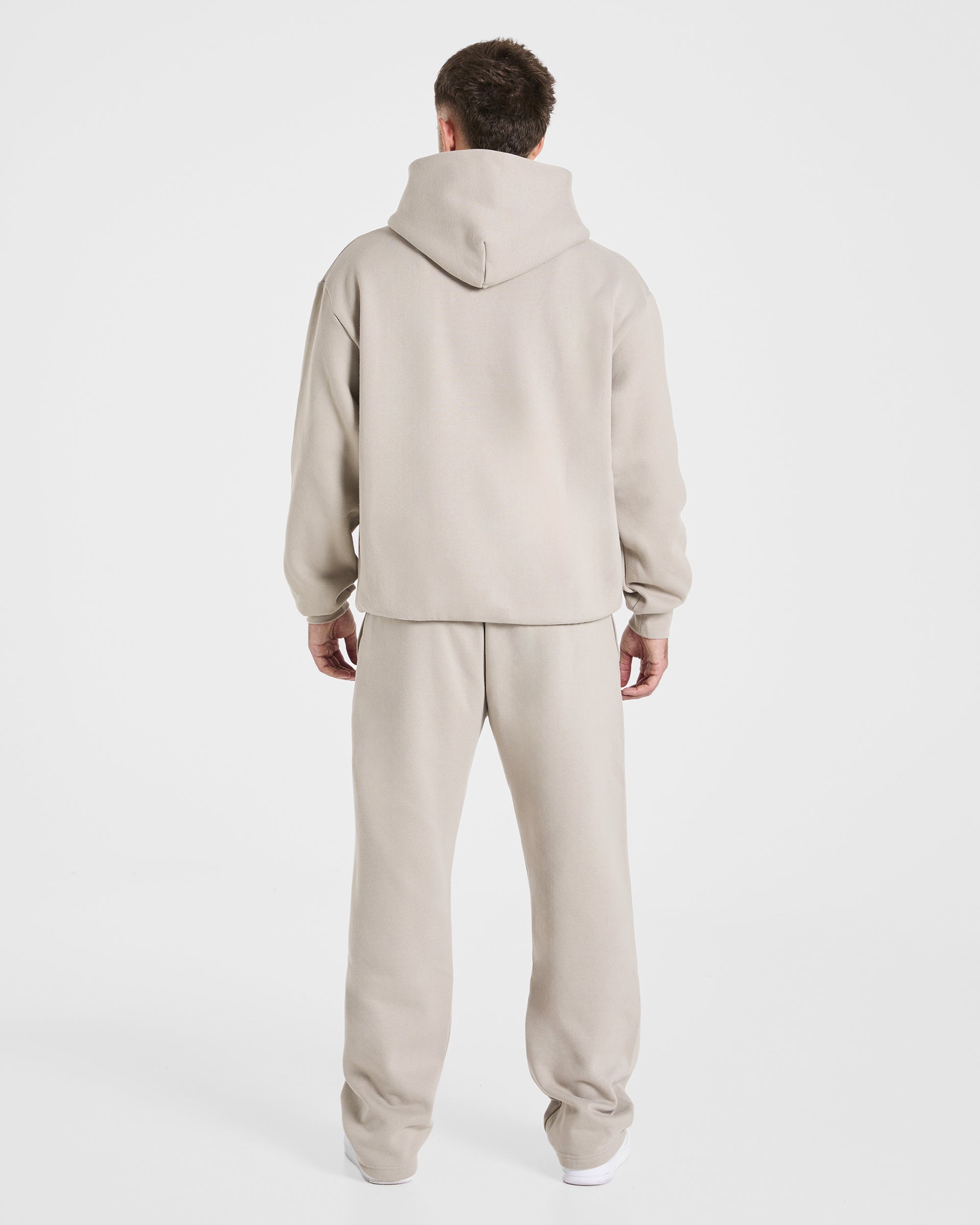 Essential Oversized Straight Leg Joggers - Stone