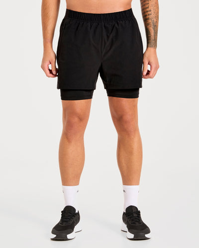 Signature 2 in 1 Shorts - Black