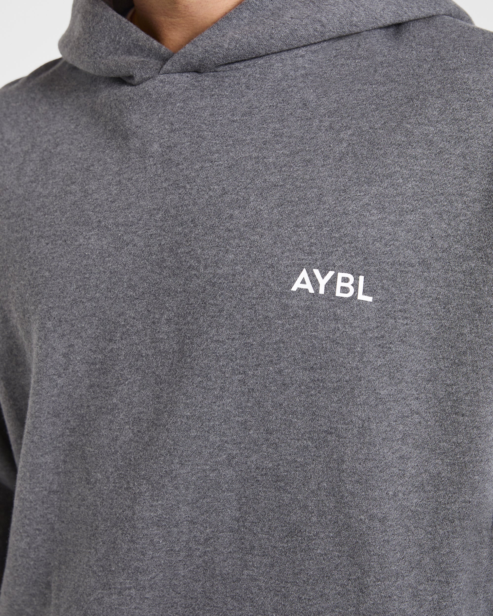 Sweat à capuche surdimensionné essentiel - Charbon chiné