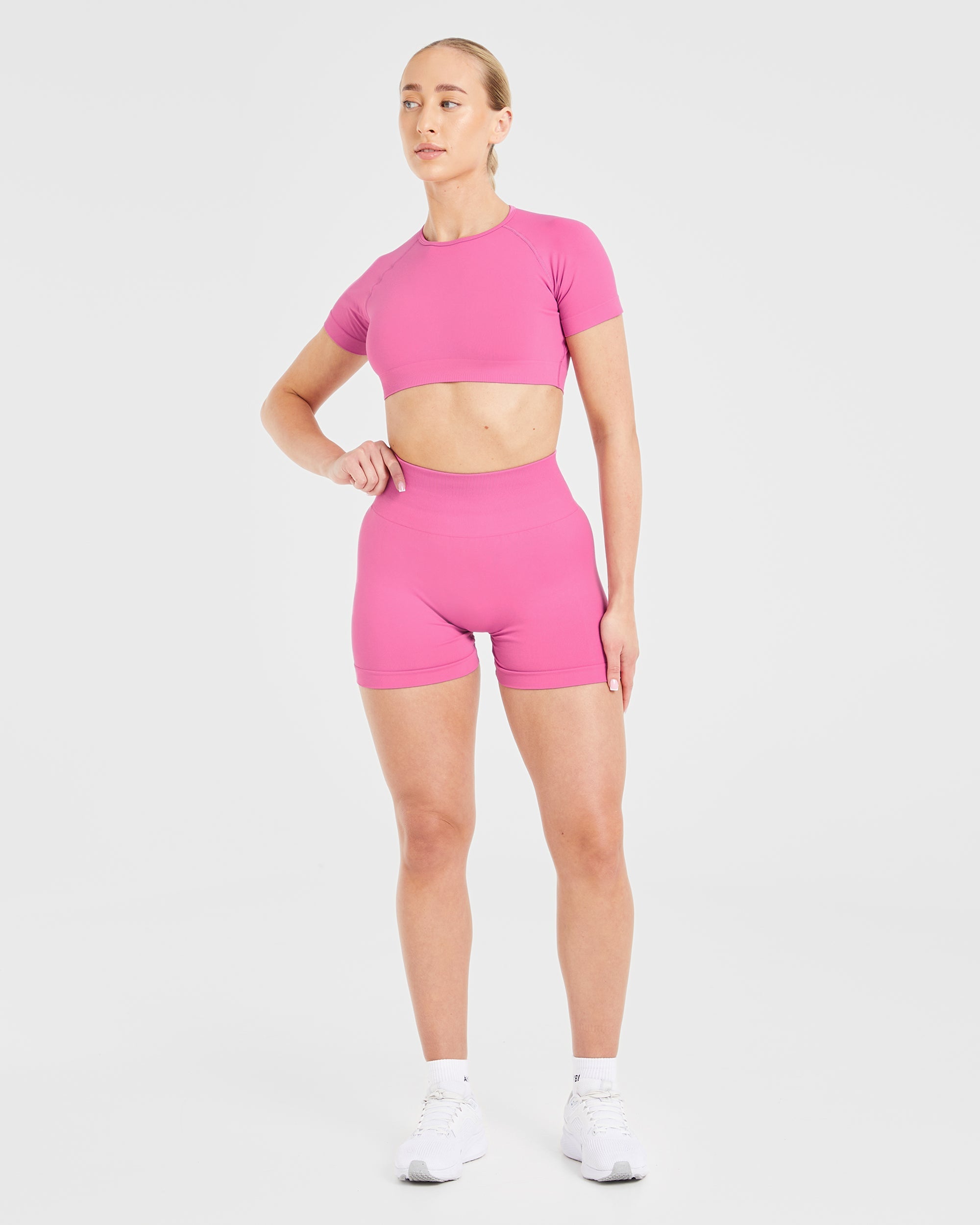 Power Seamless Crop Top - Pink