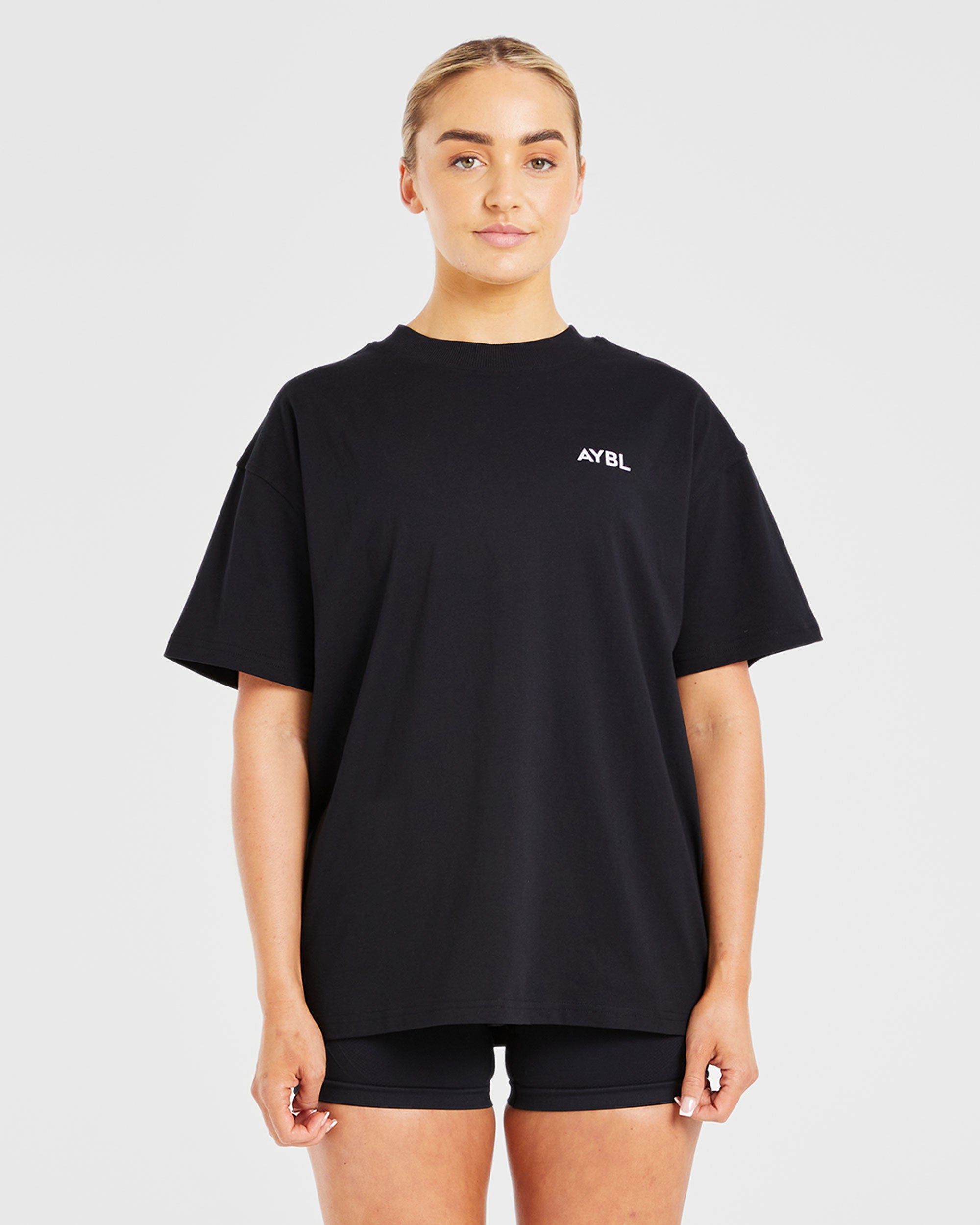 Lift Graphic Oversized T Shirt - Black