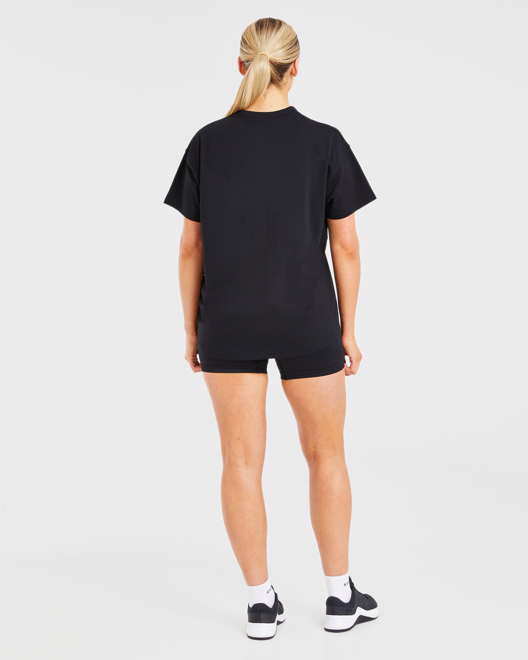 Classic Varsity Oversized T Shirt - Black