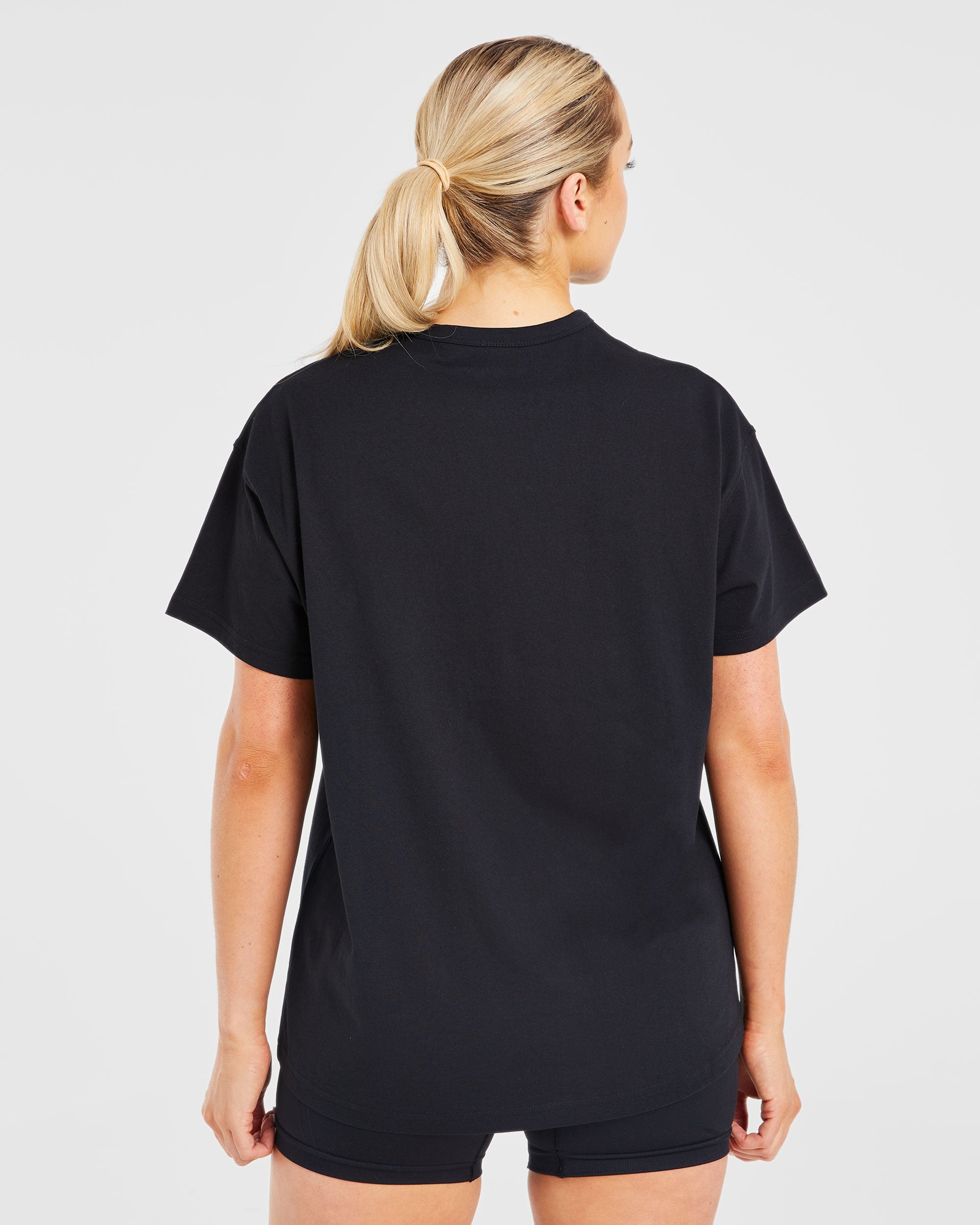 Classic Varsity Oversized T Shirt - Black